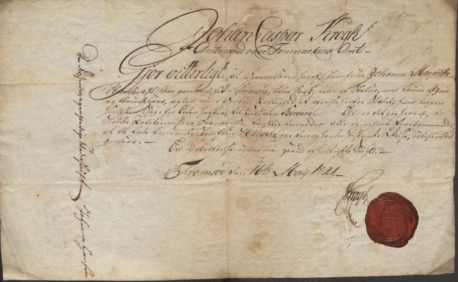 Bergen politikammer / politidistrikt, AV/SAB-A-60401/L.b, 1816-1822, s. 289