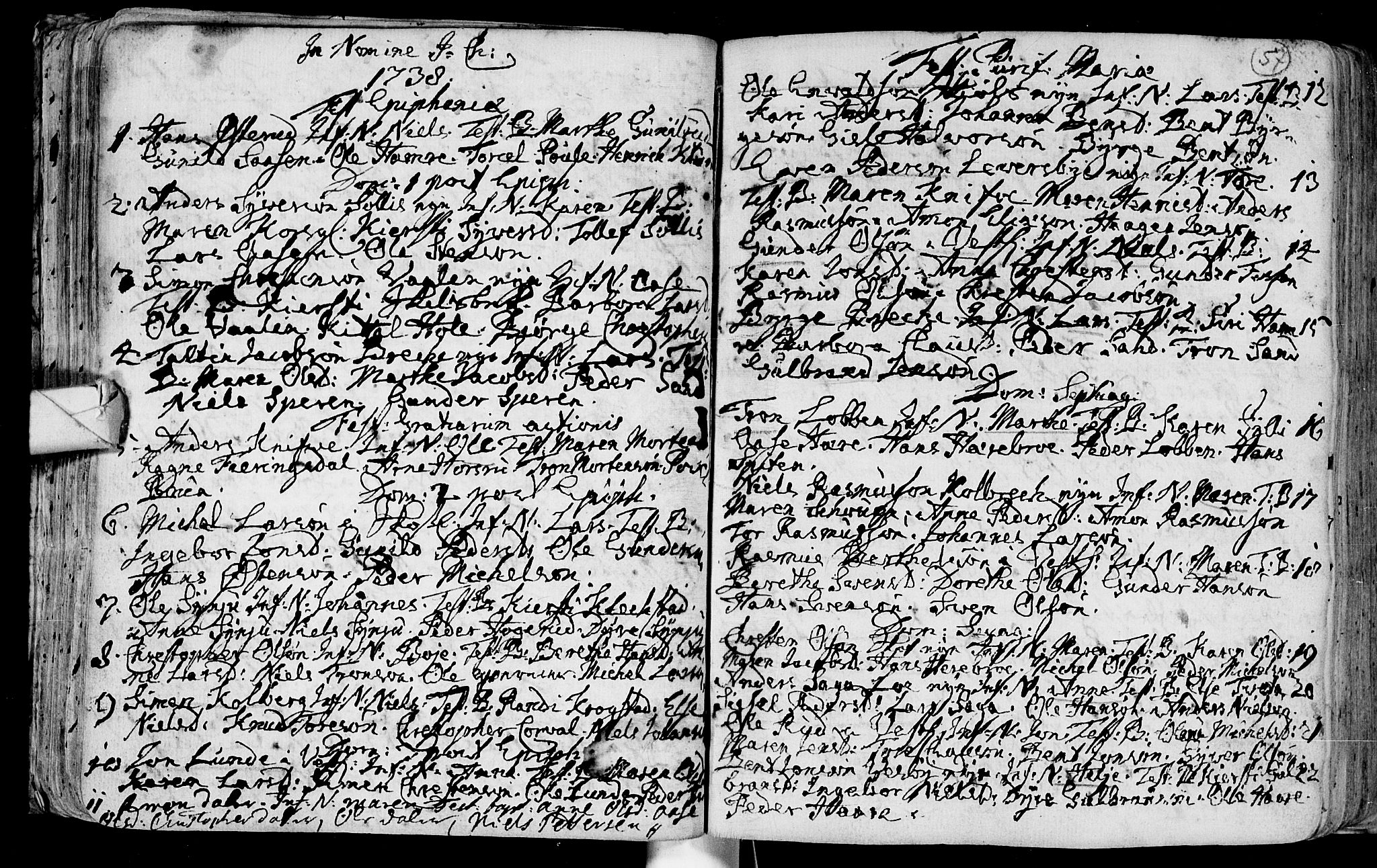 Eiker kirkebøker, SAKO/A-4/F/Fa/L0003: Ministerialbok nr. I 3, 1724-1753, s. 57