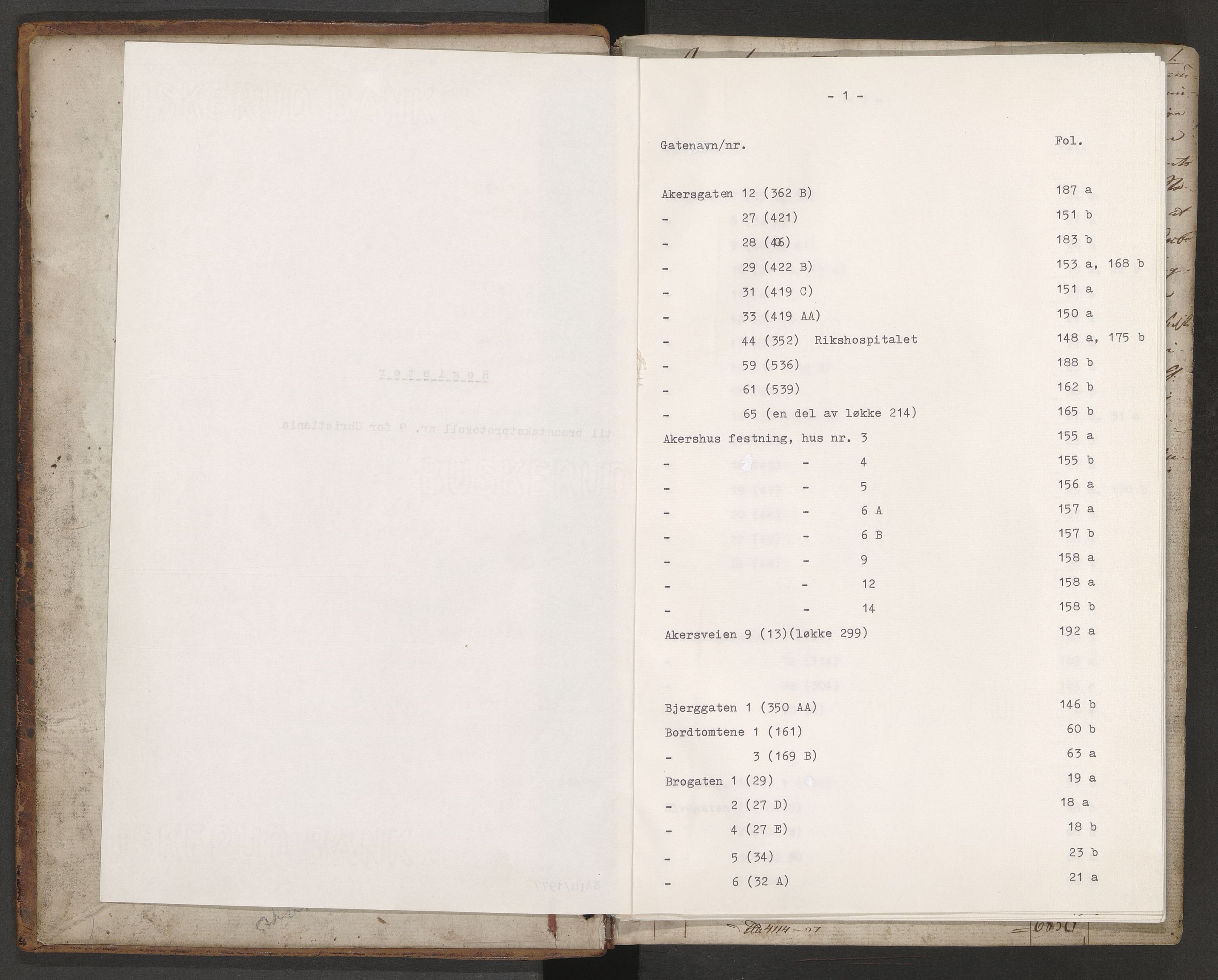 Norges brannkasse, branntakster Oslo, AV/SAO-A-11402/F/Fa/L0009: Branntakstprotokoll, 1827-1837