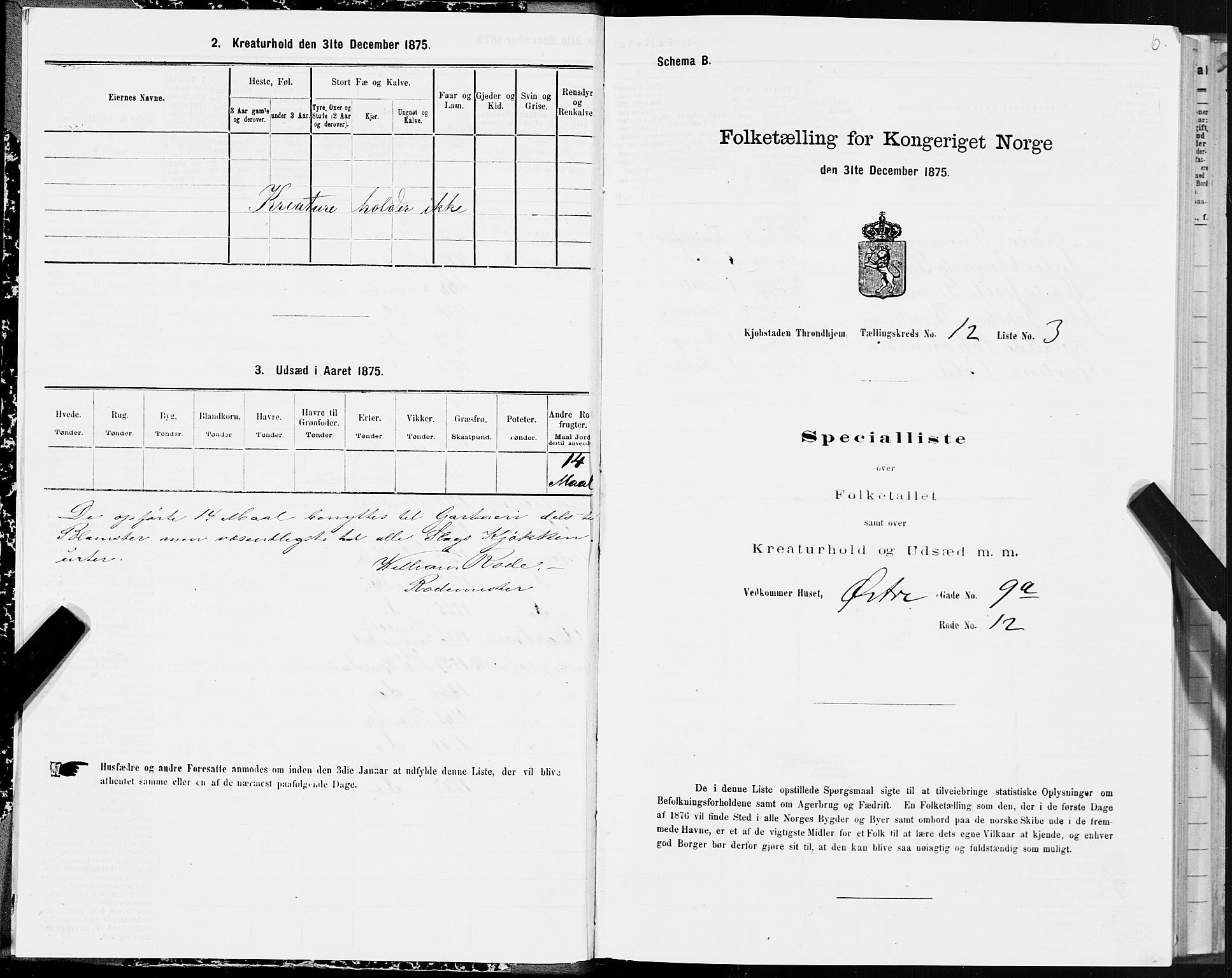 SAT, Folketelling 1875 for 1601 Trondheim kjøpstad, 1875, s. 7006