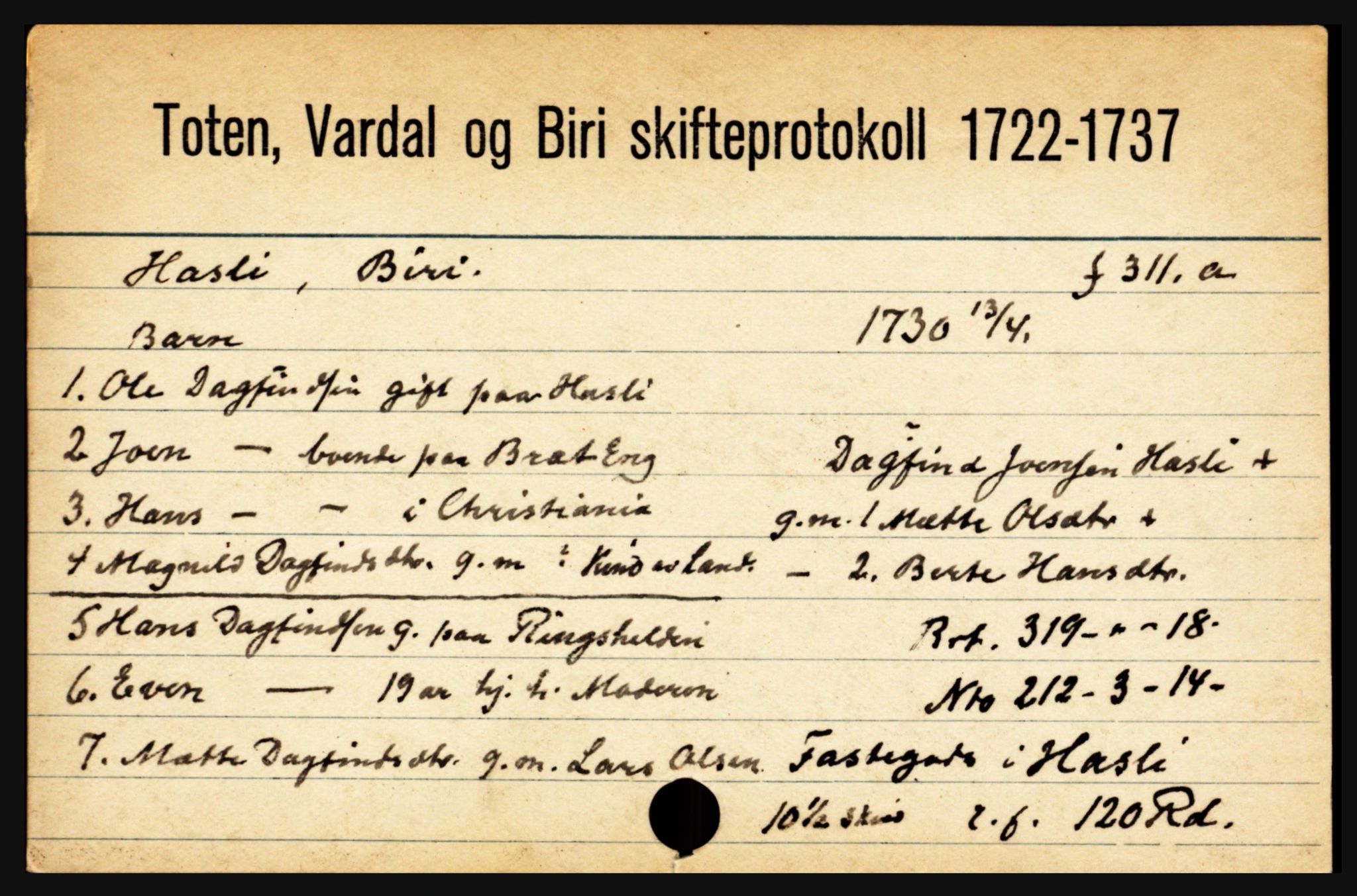 Toten tingrett, AV/SAH-TING-006/J, 1657-1903, s. 7793