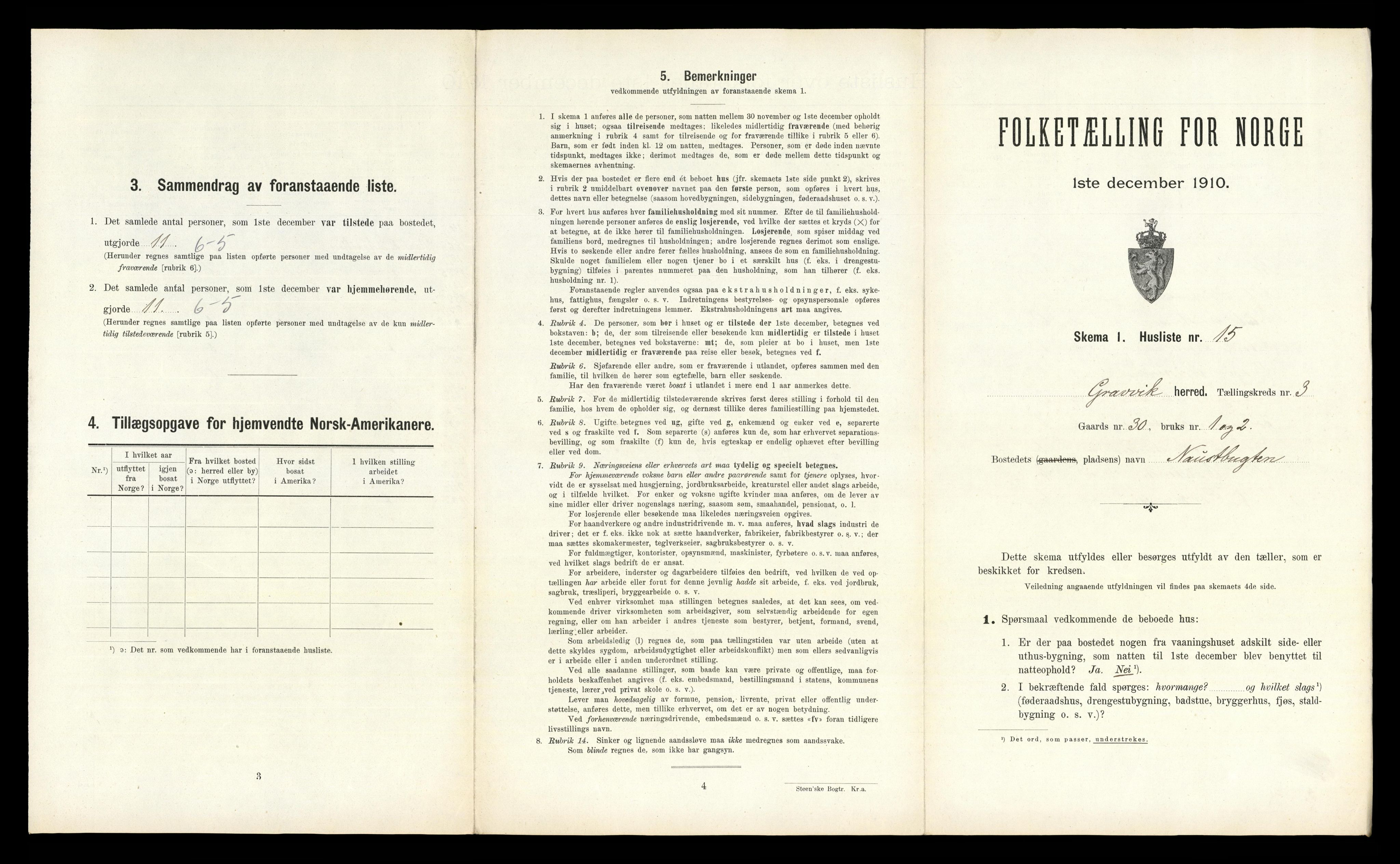 RA, Folketelling 1910 for 1754 Gravvik herred, 1910, s. 161
