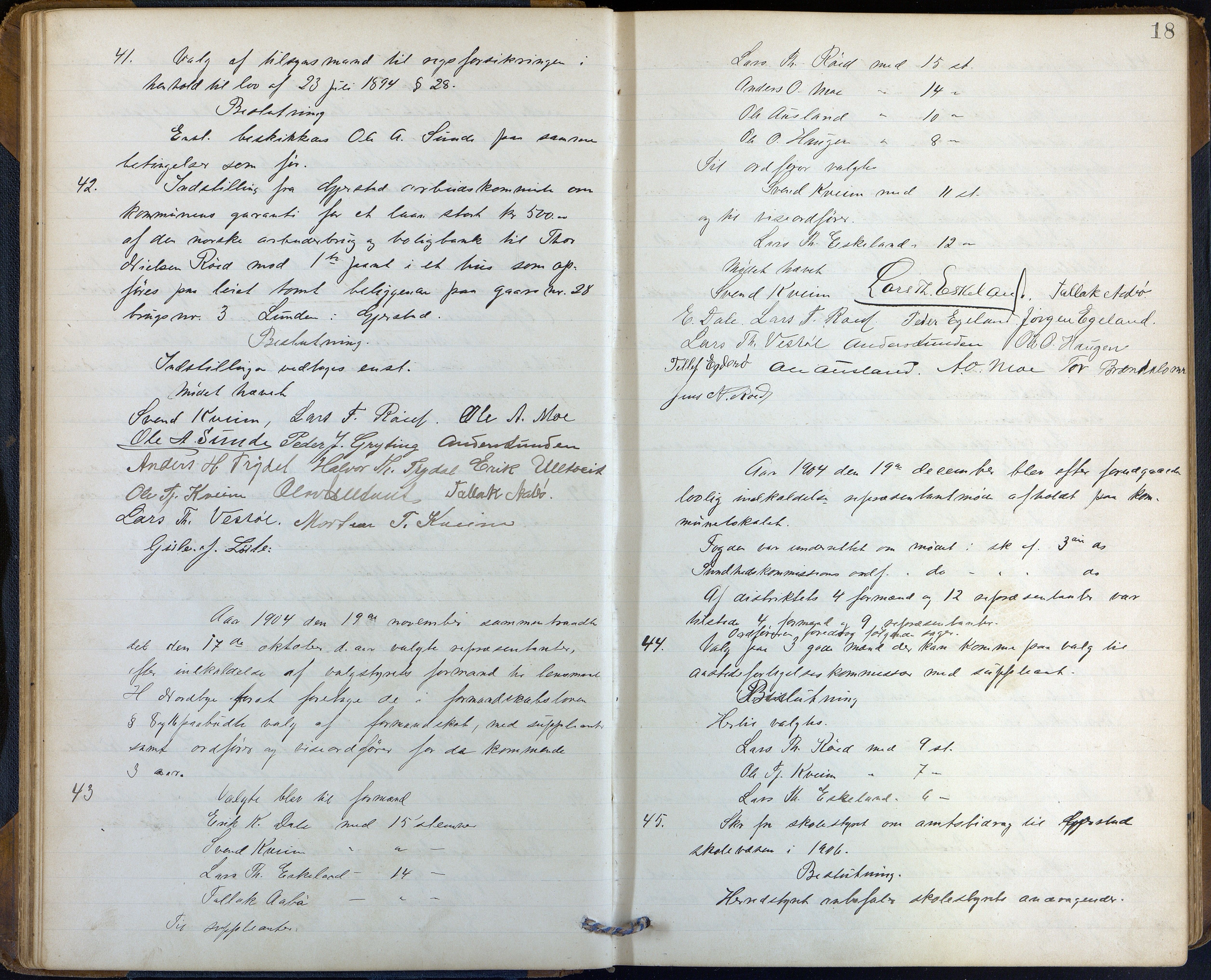 Gjerstad kommune, Kommunestyret, AAKS/KA0911-121_05/A01/L0004: Møtebok, 1903-1916, s. 18