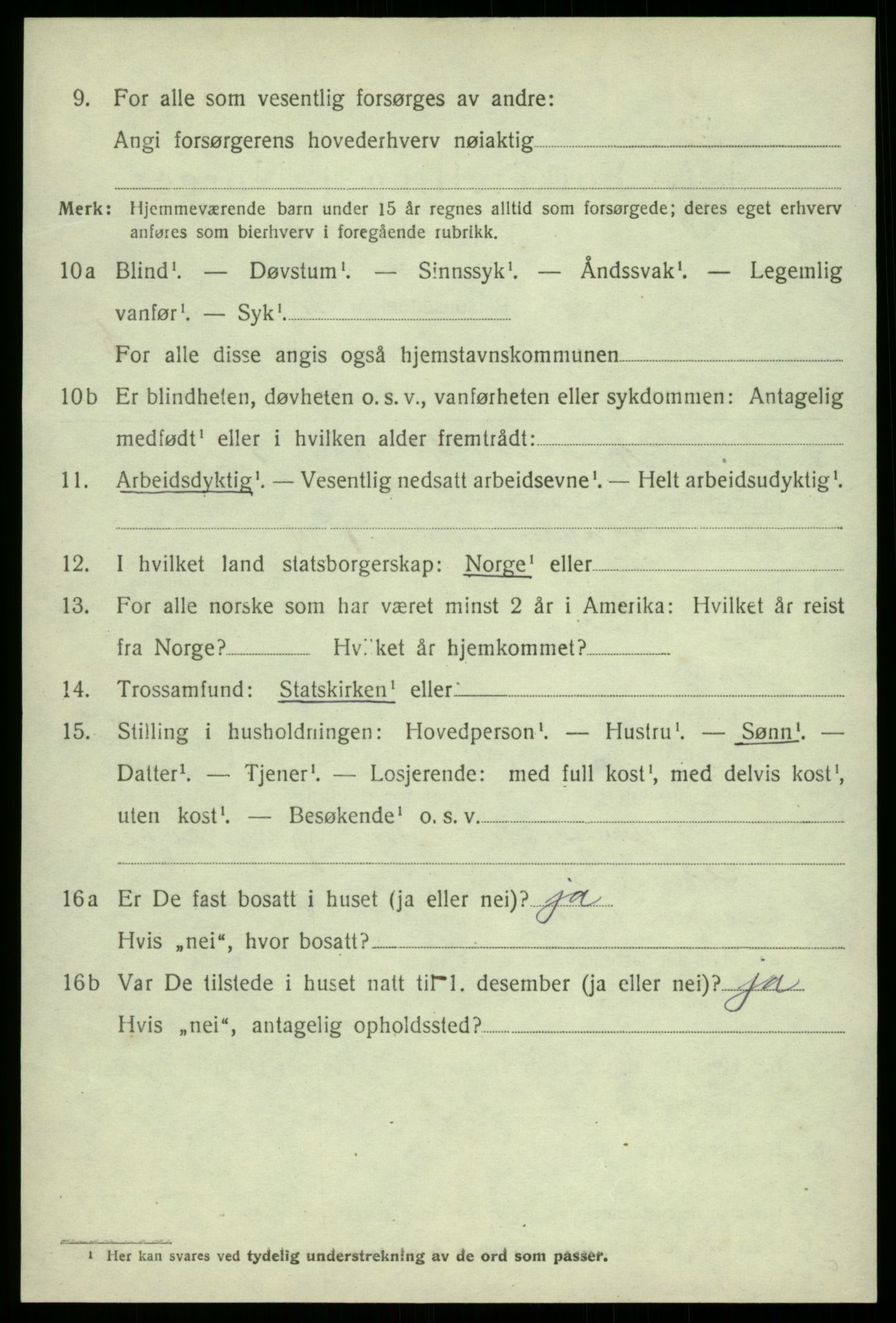 SAB, Folketelling 1920 for 1234 Granvin herred, 1920, s. 2505