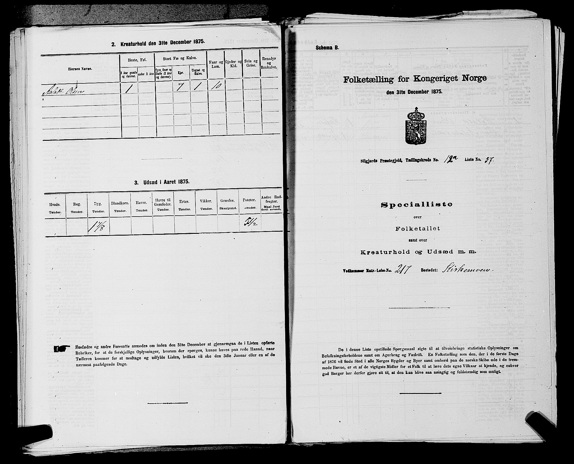 SAKO, Folketelling 1875 for 0828P Seljord prestegjeld, 1875, s. 1323