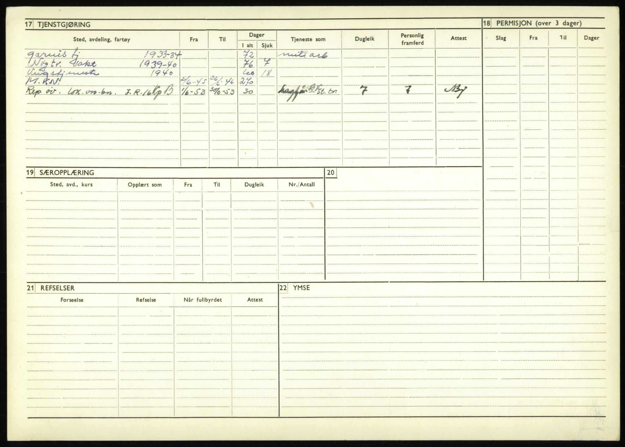 Forsvaret, Troms infanteriregiment nr. 16, AV/RA-RAFA-3146/P/Pa/L0017: Rulleblad for regimentets menige mannskaper, årsklasse 1933, 1933, s. 868