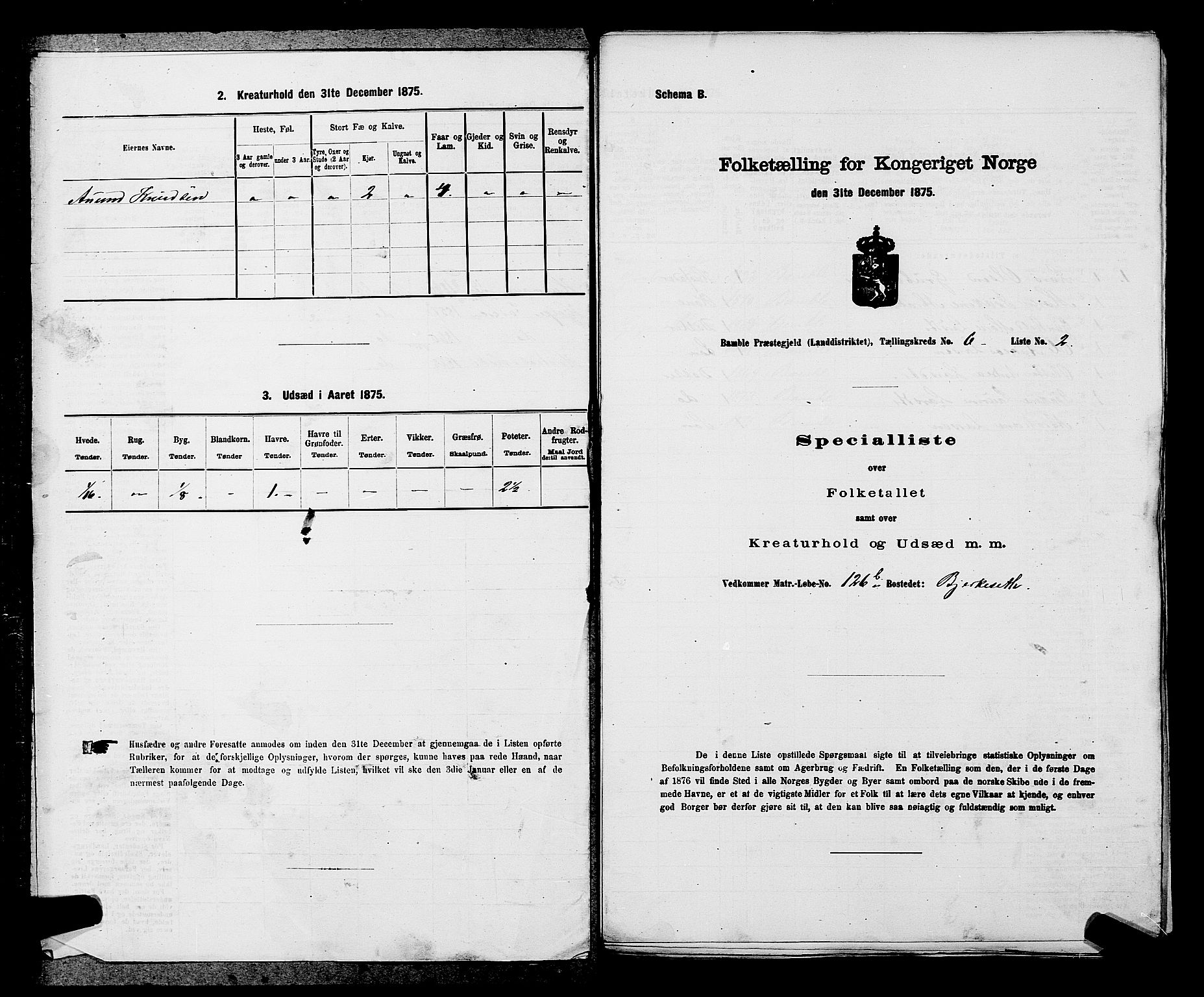 SAKO, Folketelling 1875 for 0814L Bamble prestegjeld, Bamble sokn, 1875, s. 863