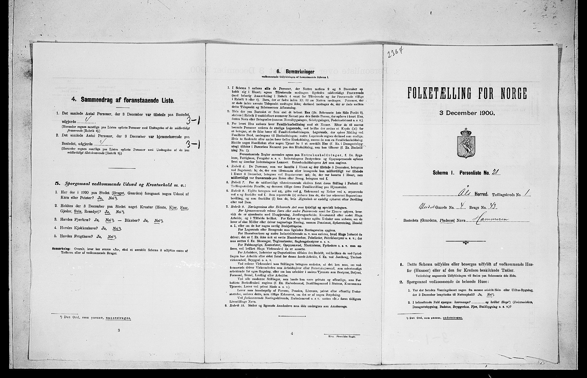 RA, Folketelling 1900 for 0619 Ål herred, 1900, s. 149