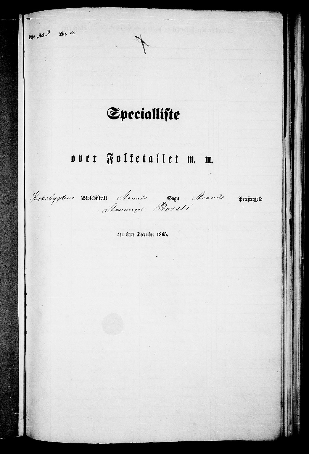 RA, Folketelling 1865 for 1130P Strand prestegjeld, 1865, s. 39