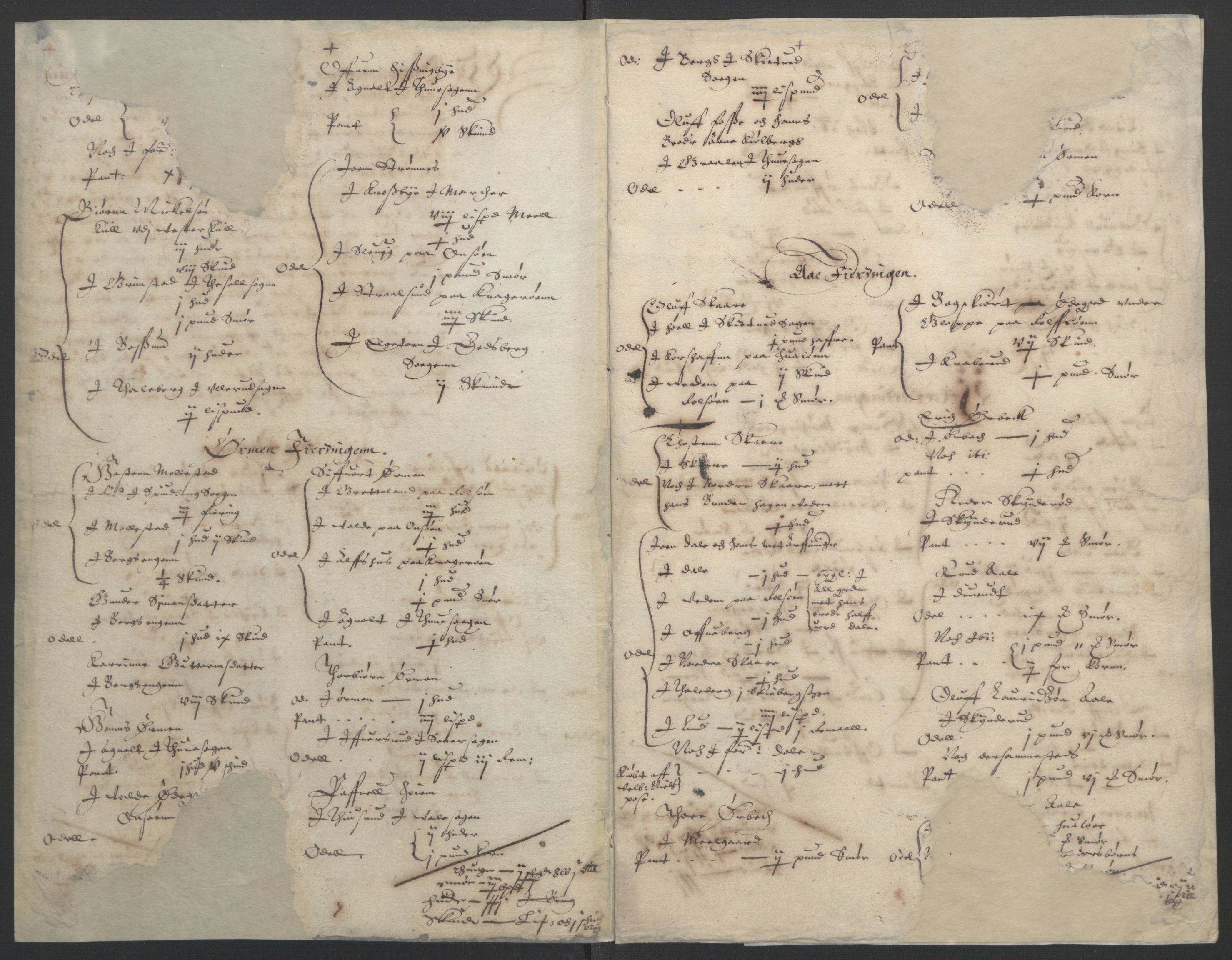 Stattholderembetet 1572-1771, AV/RA-EA-2870/Ek/L0009/0001: Jordebøker til utlikning av rosstjeneste 1624-1626: / Odelsjordebøker for noen vikværske len, 1624-1626, s. 93