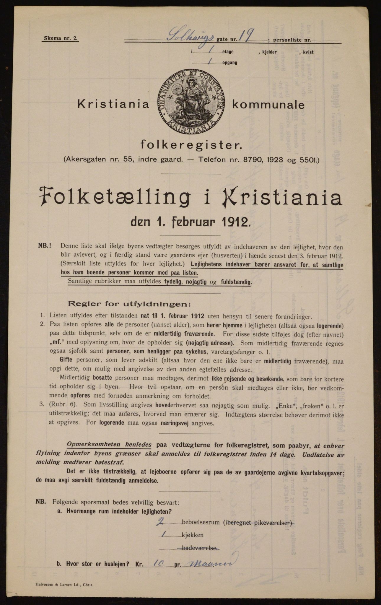 OBA, Kommunal folketelling 1.2.1912 for Kristiania, 1912, s. 99821