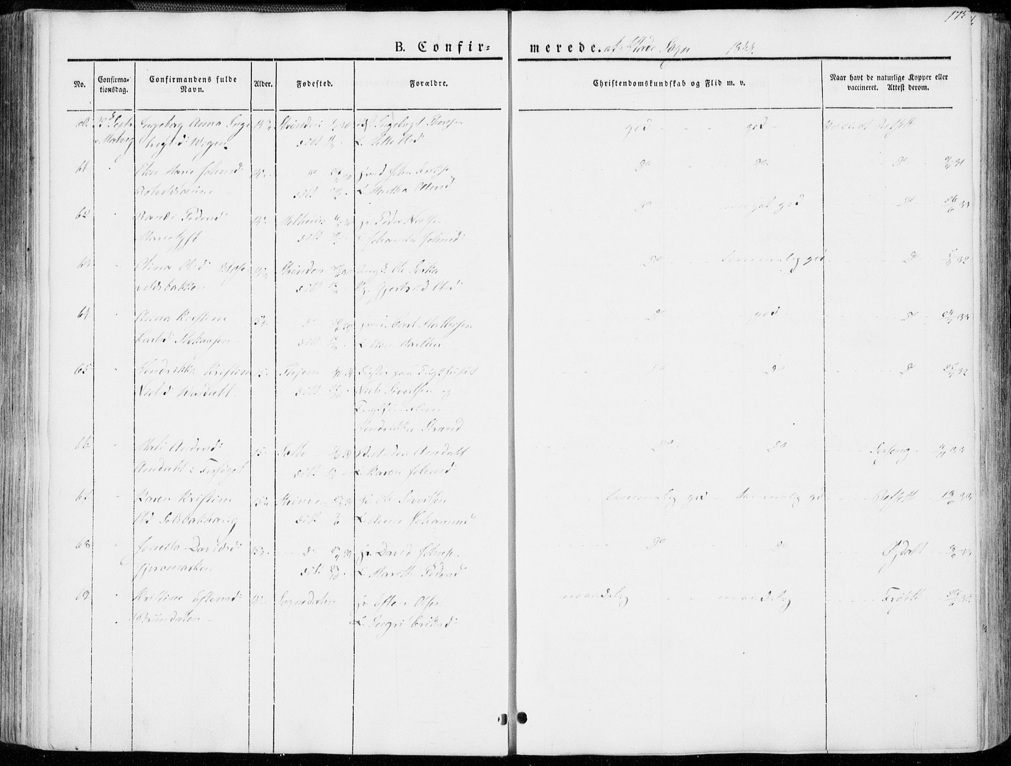 Ministerialprotokoller, klokkerbøker og fødselsregistre - Sør-Trøndelag, SAT/A-1456/606/L0290: Ministerialbok nr. 606A05, 1841-1847, s. 175