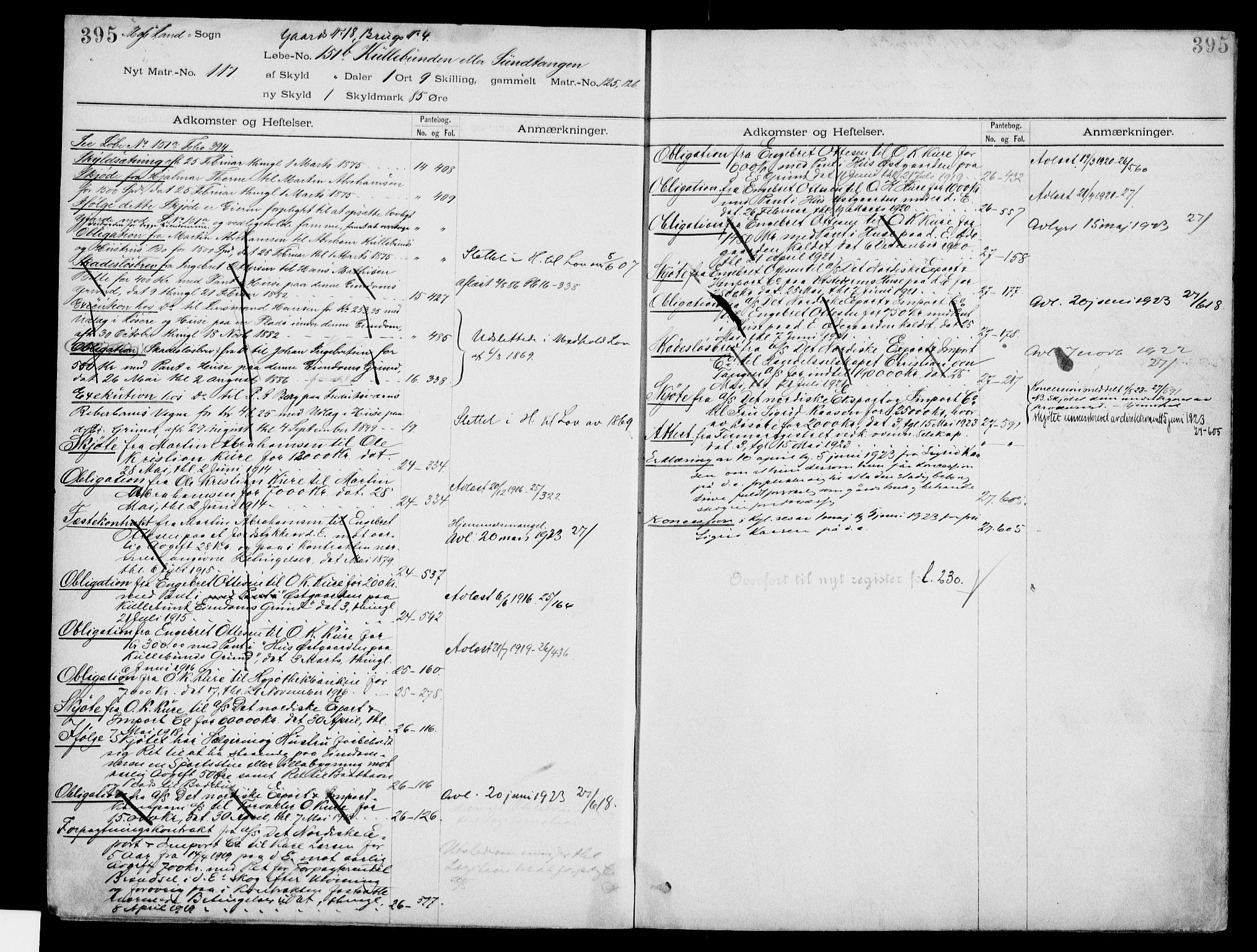 Moss sorenskriveri, SAO/A-10168: Panteregister nr. IV 3b, 1769-1926, s. 395