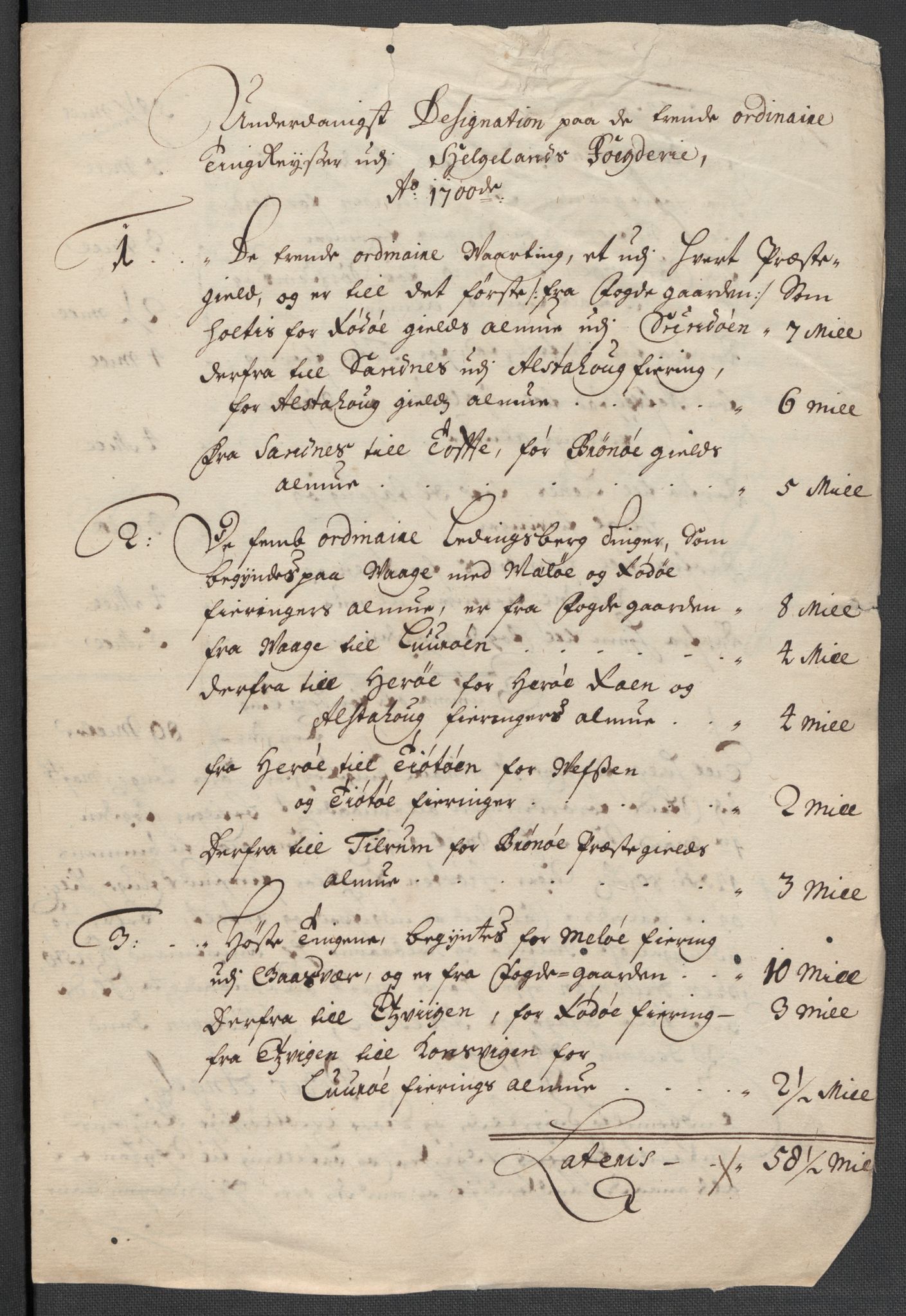 Rentekammeret inntil 1814, Reviderte regnskaper, Fogderegnskap, RA/EA-4092/R65/L4507: Fogderegnskap Helgeland, 1699-1701, s. 276