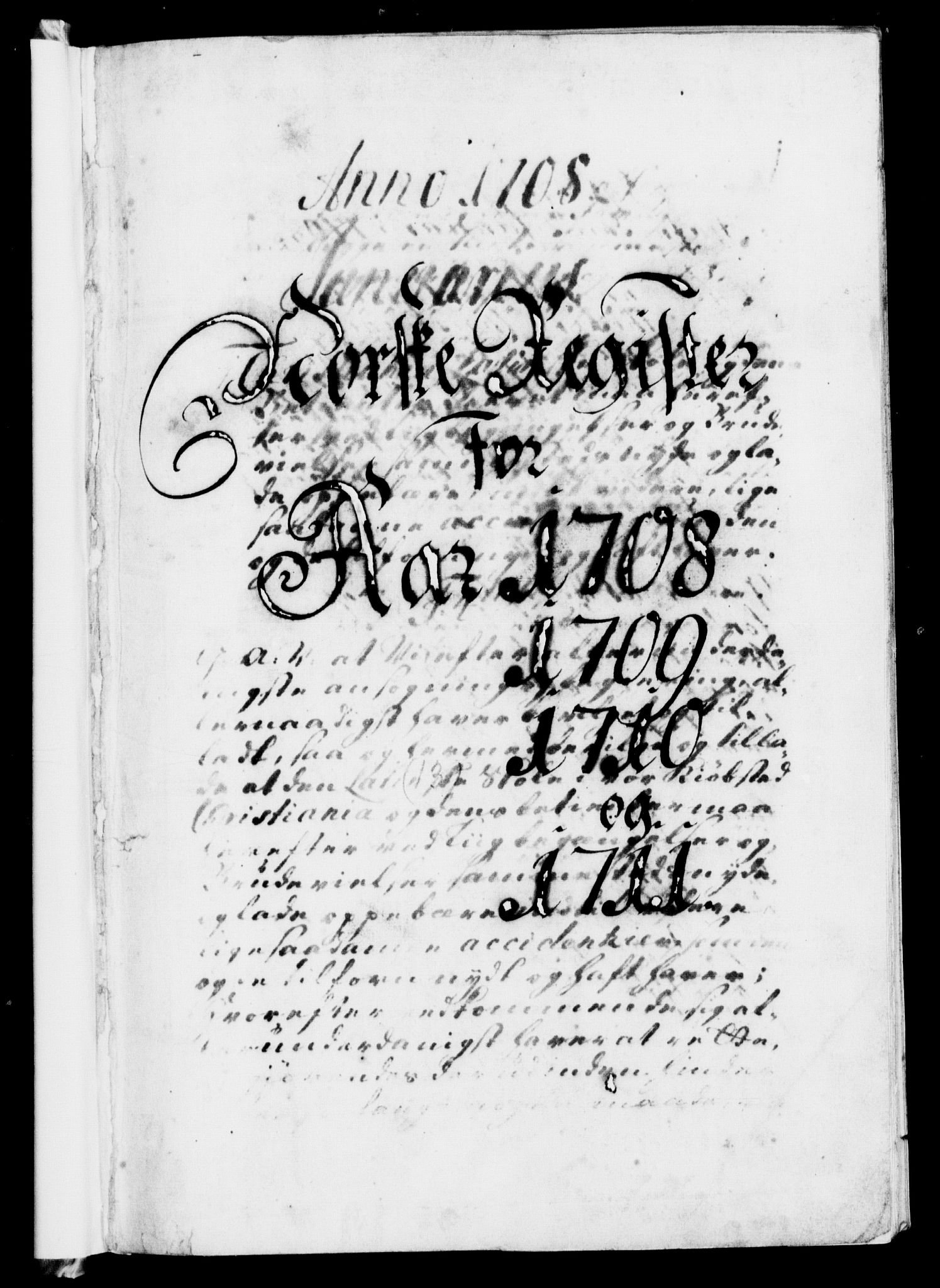 Danske Kanselli 1572-1799, AV/RA-EA-3023/F/Fc/Fca/Fcaa/L0020: Norske registre, 1708-1711