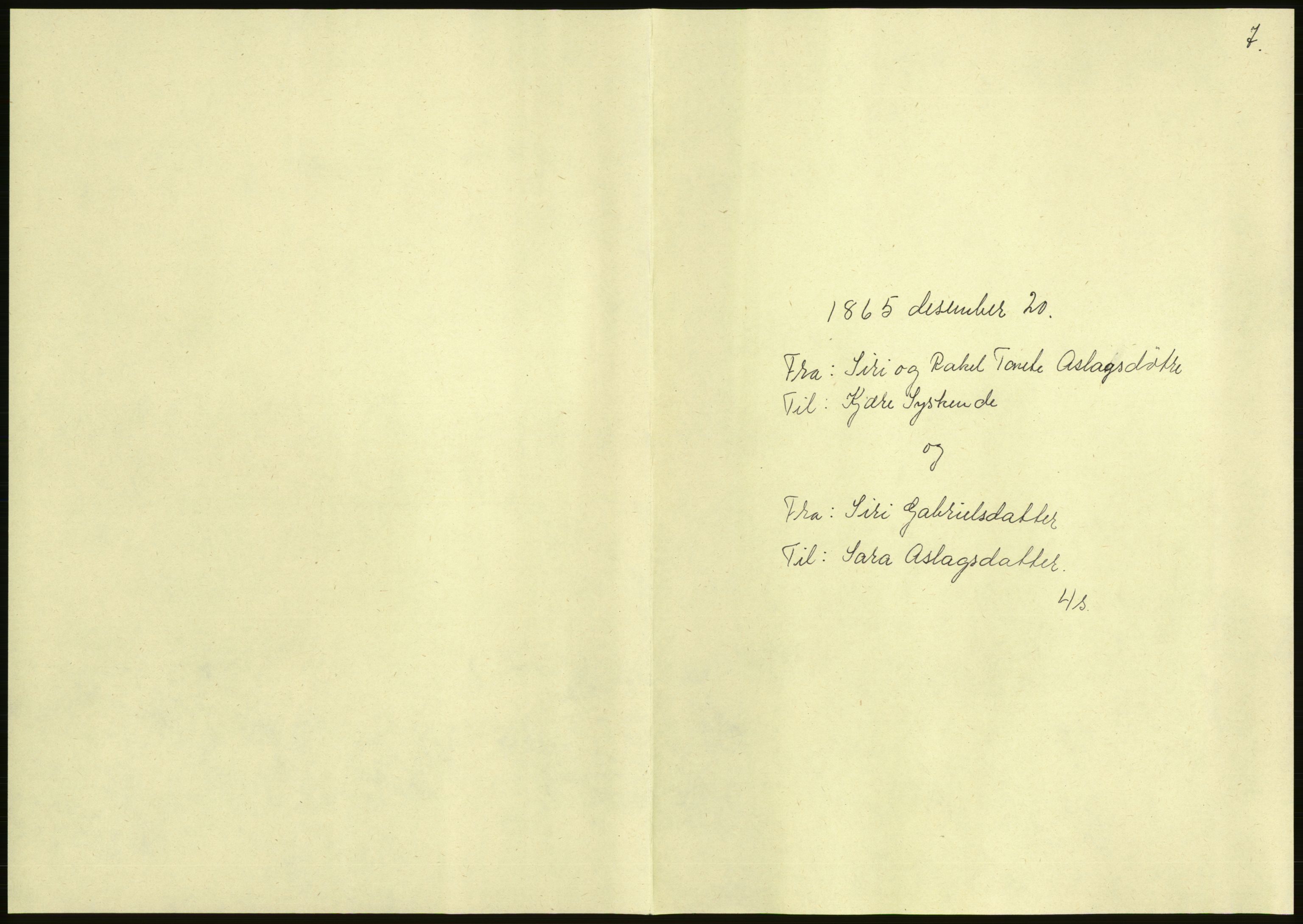 Samlinger til kildeutgivelse, Amerikabrevene, AV/RA-EA-4057/F/L0028: Innlån fra Vest-Agder , 1838-1914, s. 439