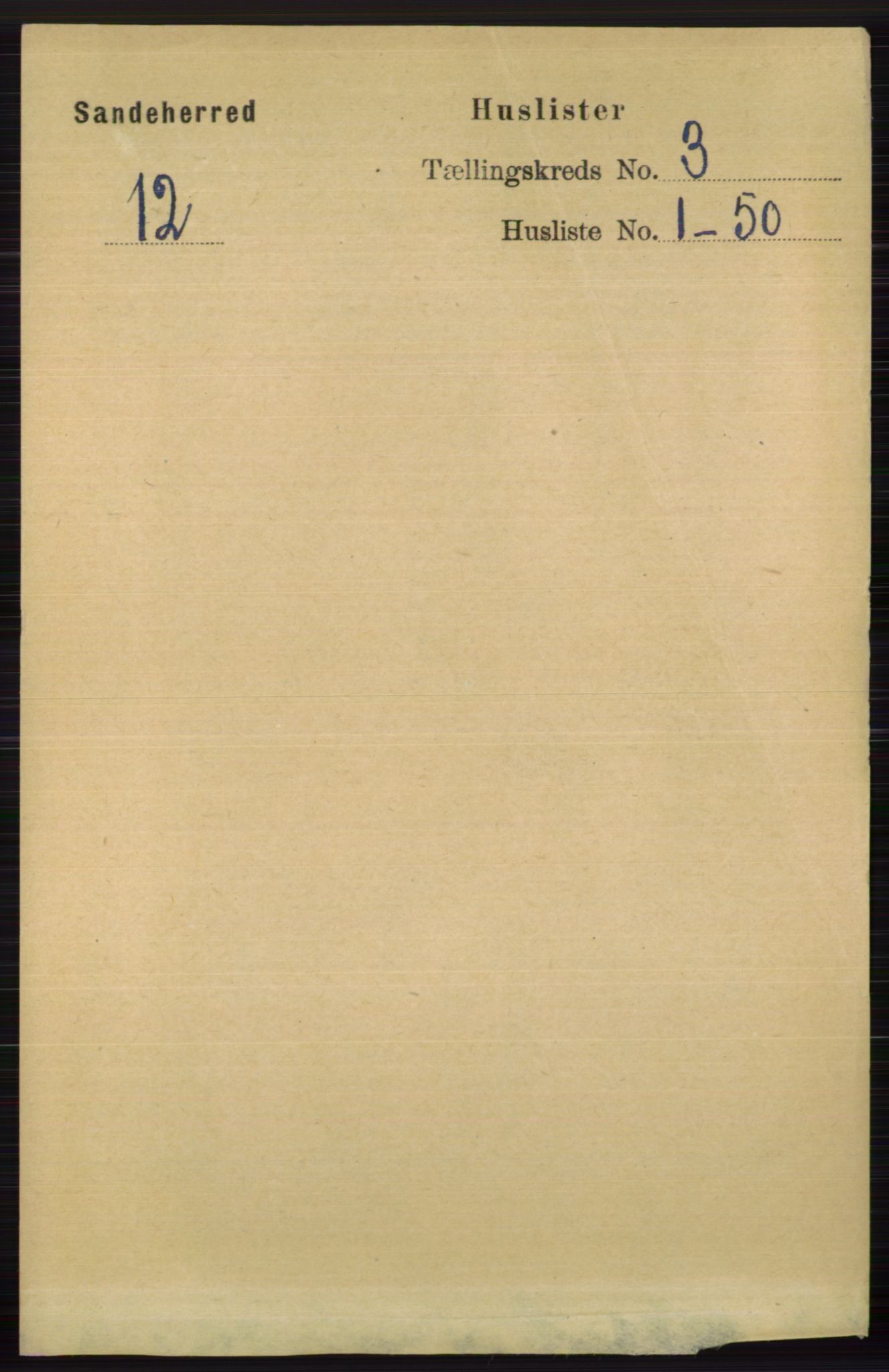 RA, Folketelling 1891 for 0724 Sandeherred herred, 1891, s. 1924