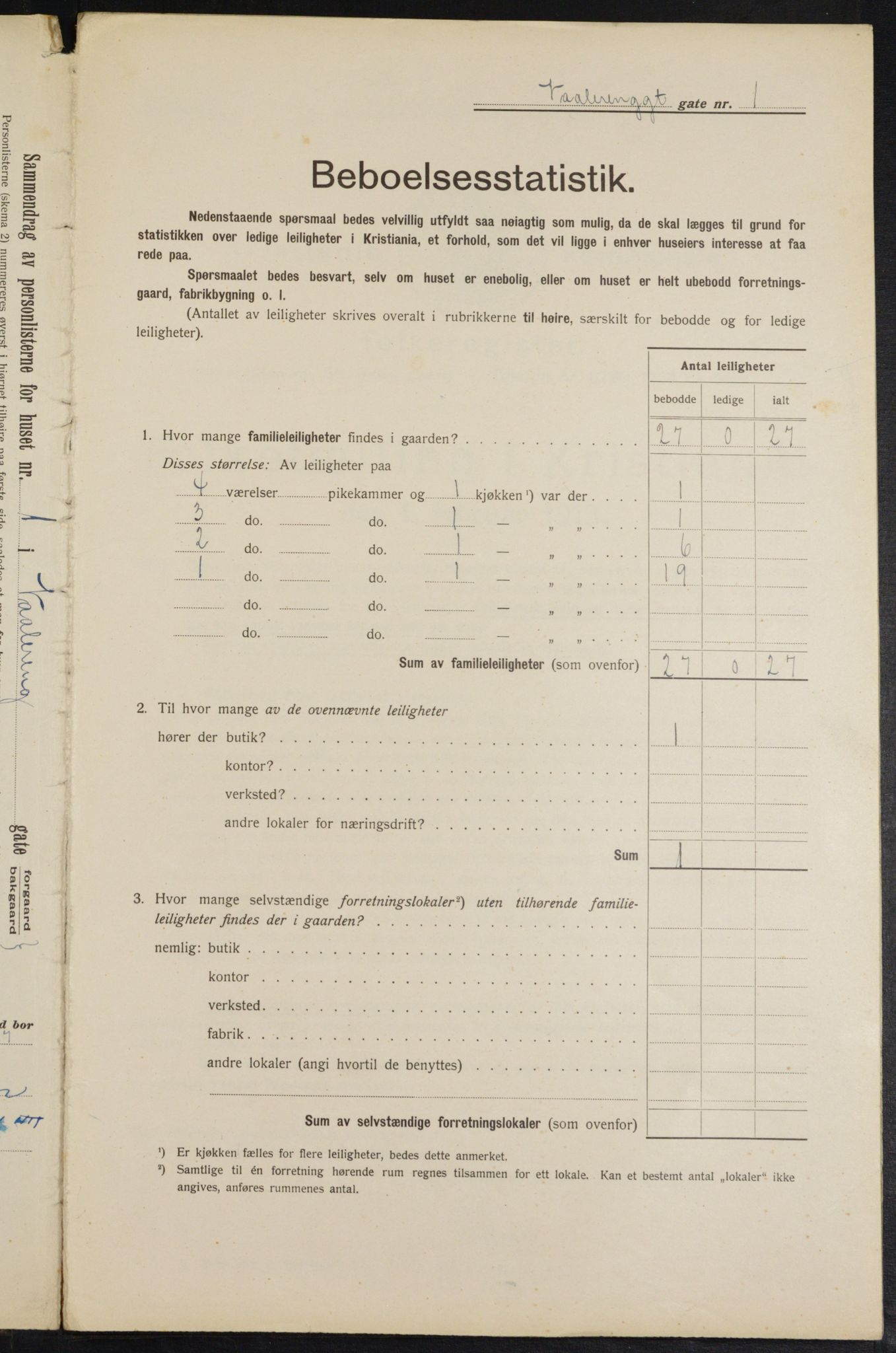 OBA, Kommunal folketelling 1.2.1913 for Kristiania, 1913, s. 125472