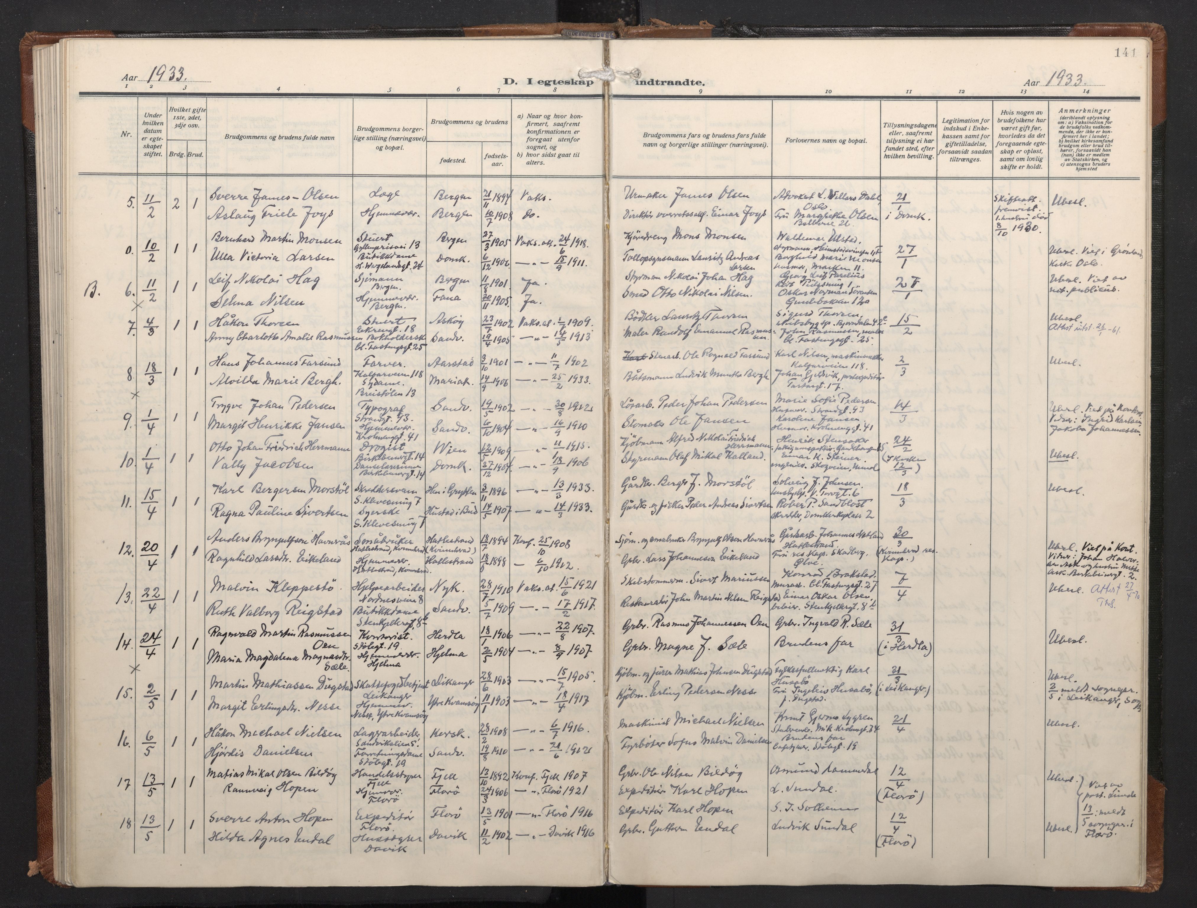 Mariakirken Sokneprestembete, AV/SAB-A-76901/H/Haa/L0016: Ministerialbok nr. C 4, 1927-1938, s. 140b-141a