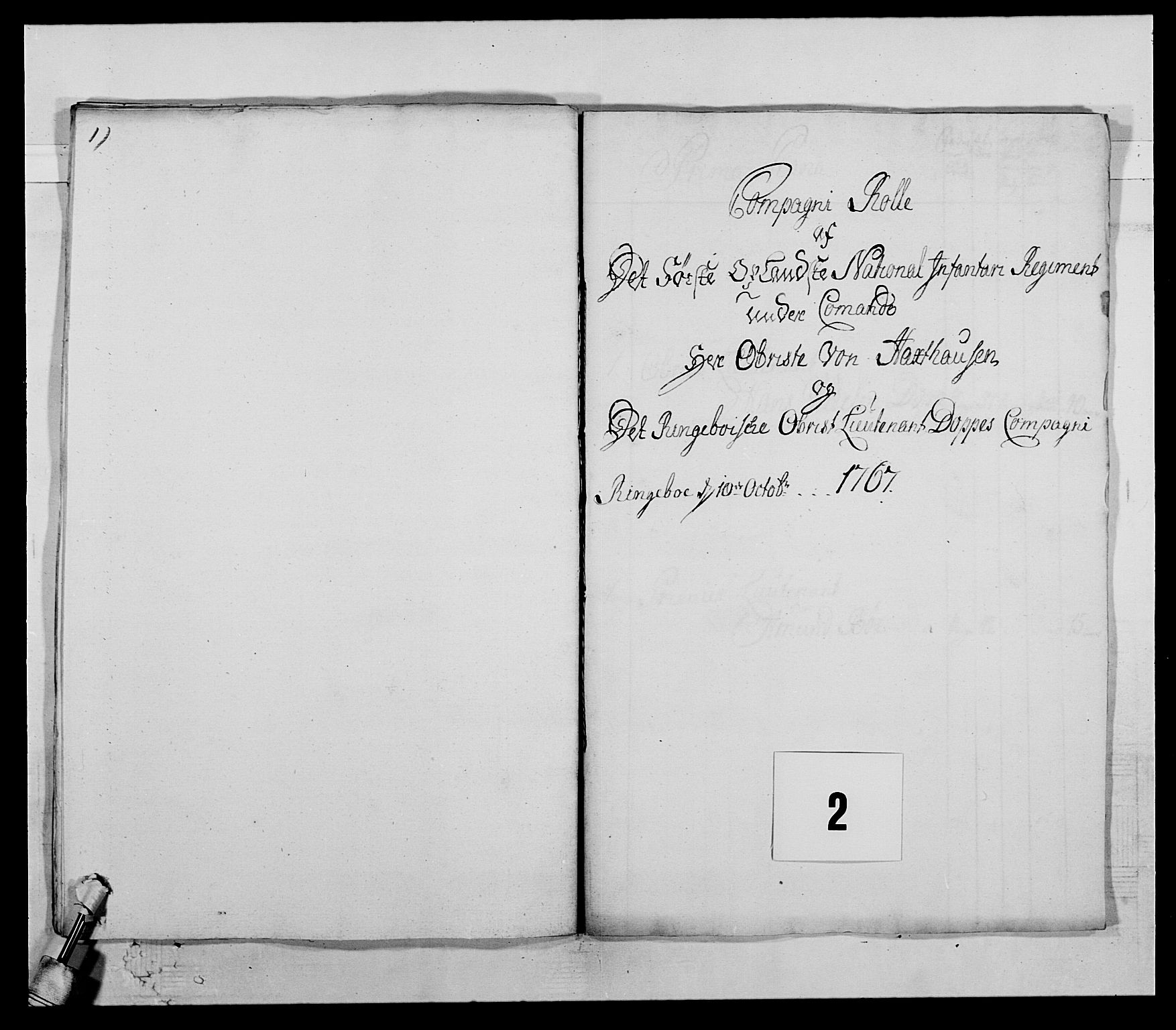 Kommanderende general (KG I) med Det norske krigsdirektorium, AV/RA-EA-5419/E/Ea/L0504: 1. Opplandske regiment, 1767, s. 25