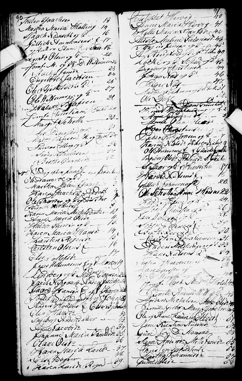 Porsgrunn kirkebøker , SAKO/A-104/G/Ga/L0001: Klokkerbok nr. I 1, 1766-1790, s. 90-91