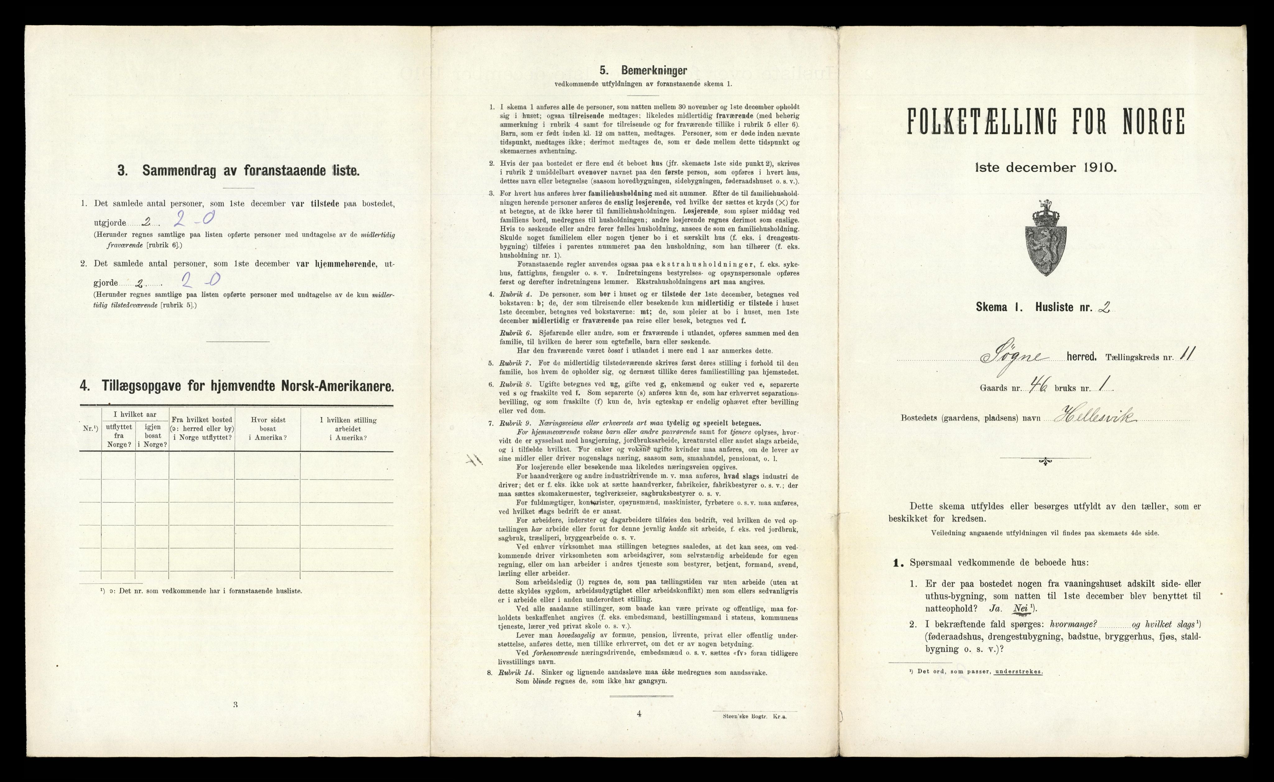 RA, Folketelling 1910 for 1018 Søgne herred, 1910, s. 1072