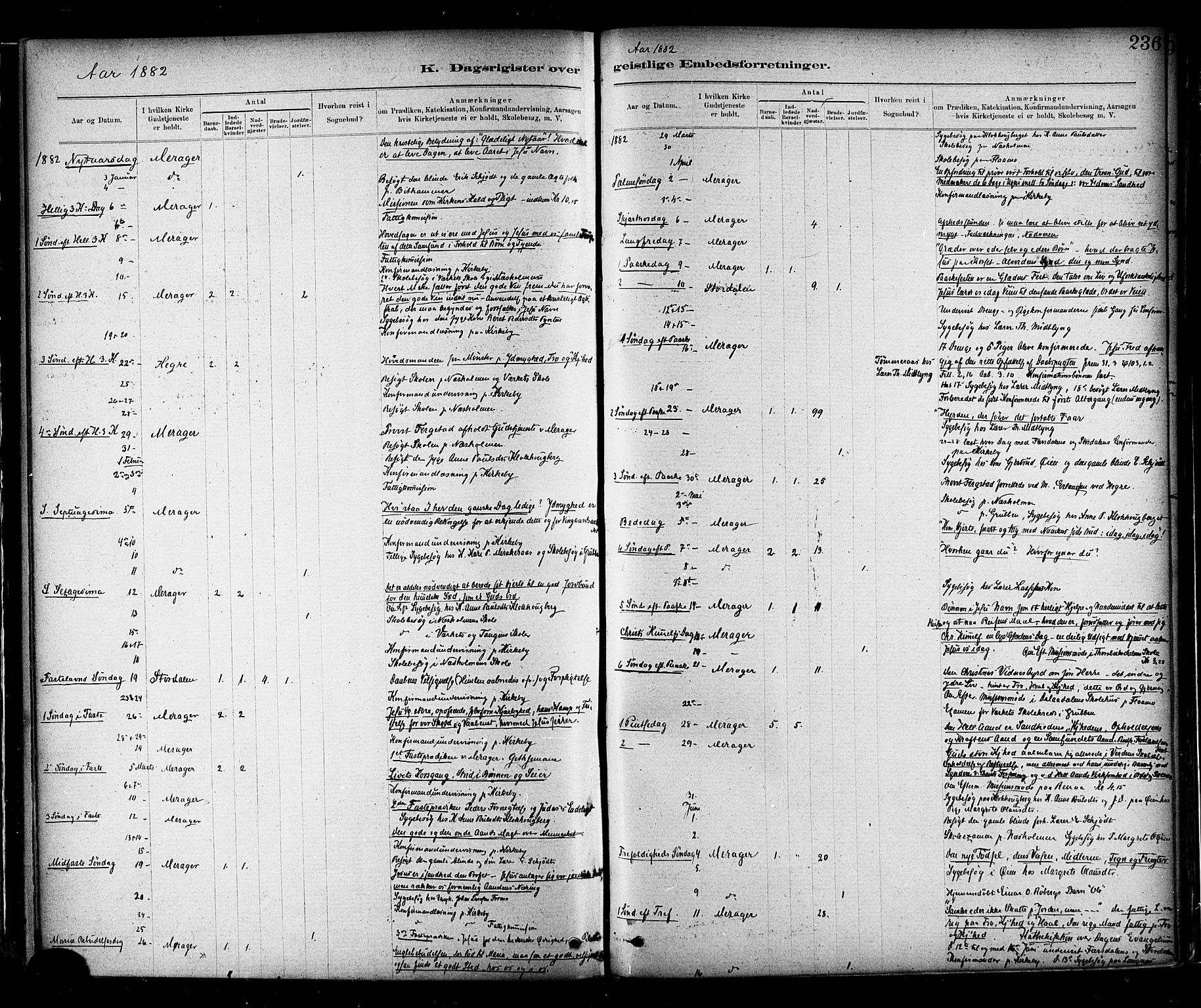 Ministerialprotokoller, klokkerbøker og fødselsregistre - Nord-Trøndelag, SAT/A-1458/706/L0047: Ministerialbok nr. 706A03, 1878-1892, s. 236