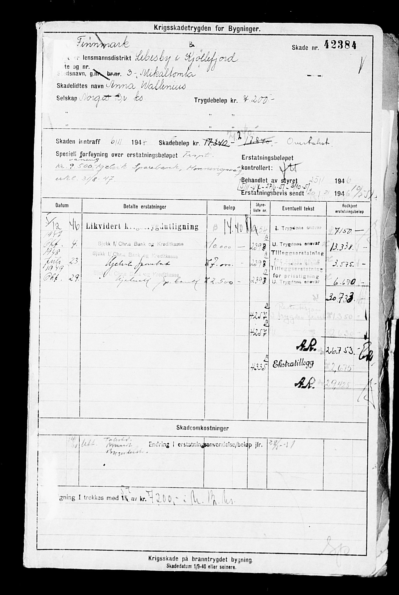 Krigsskadetrygdene for bygninger og løsøre, AV/RA-S-1548/V/L0014: --, 1940-1945, s. 23