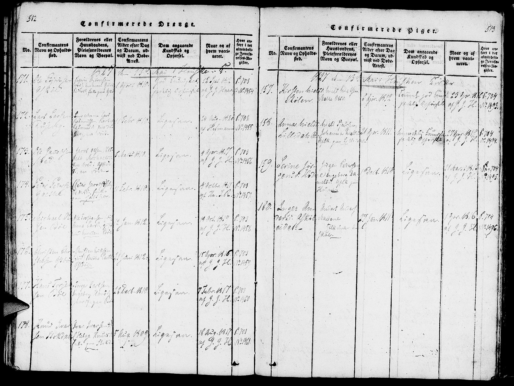 Rennesøy sokneprestkontor, SAST/A -101827/H/Ha/Haa/L0004: Ministerialbok nr. A 4, 1816-1837, s. 512-513