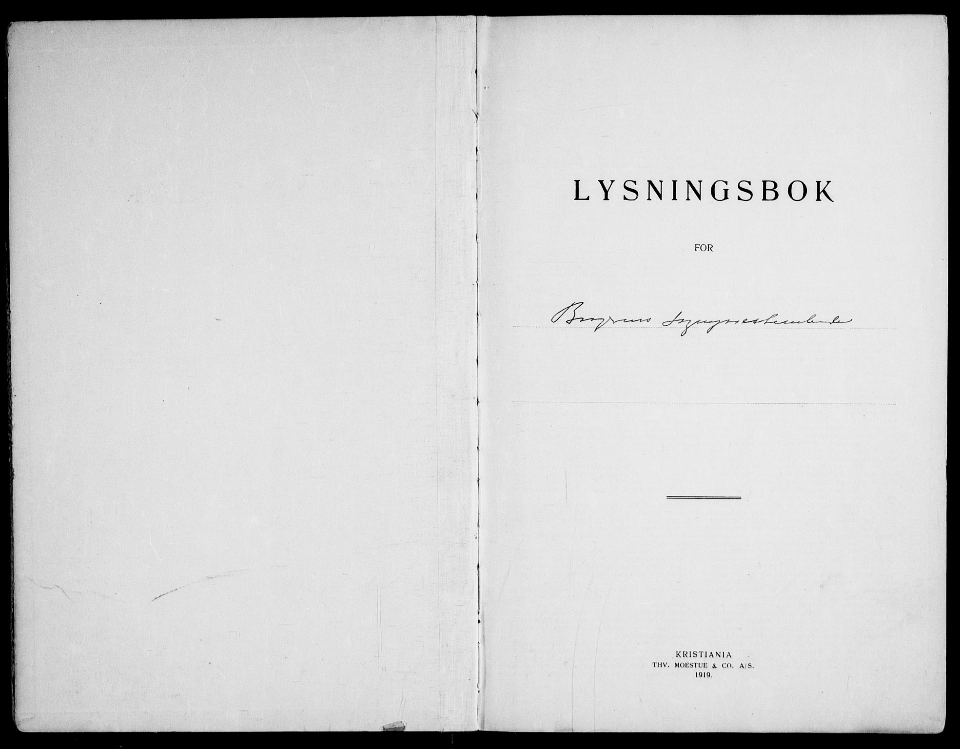 Bragernes kirkebøker, SAKO/A-6/H/Ha/L0015: Lysningsprotokoll nr. 15, 1937-1946