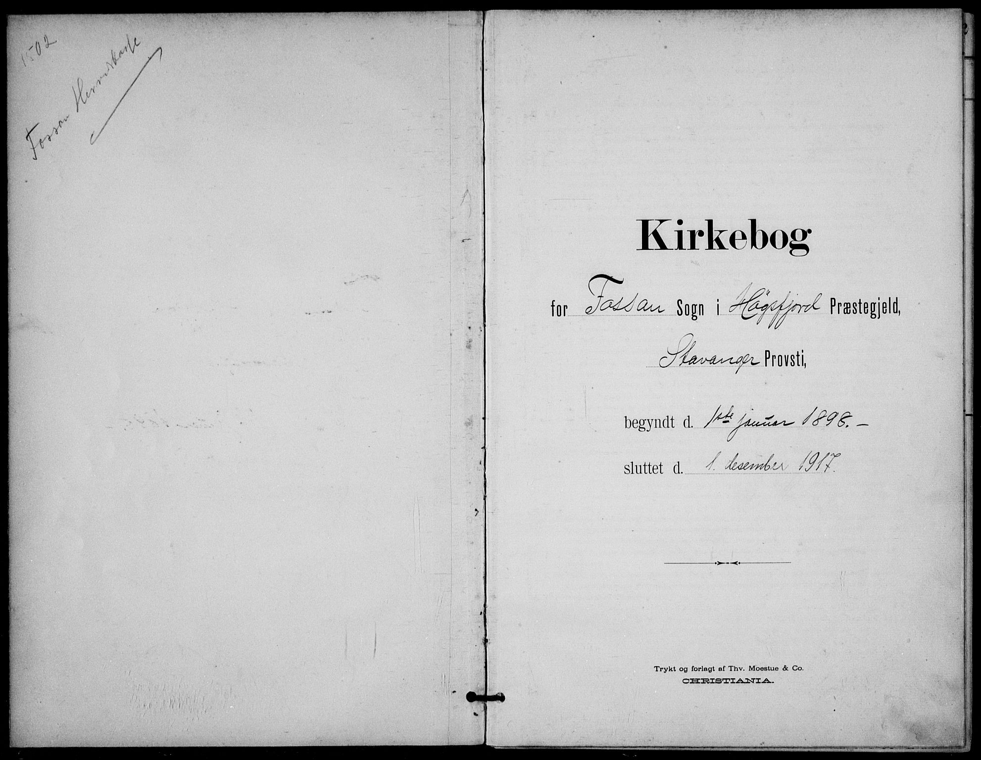 Høgsfjord sokneprestkontor, AV/SAST-A-101624/H/Ha/Haa/L0007: Ministerialbok nr. A 7, 1898-1917