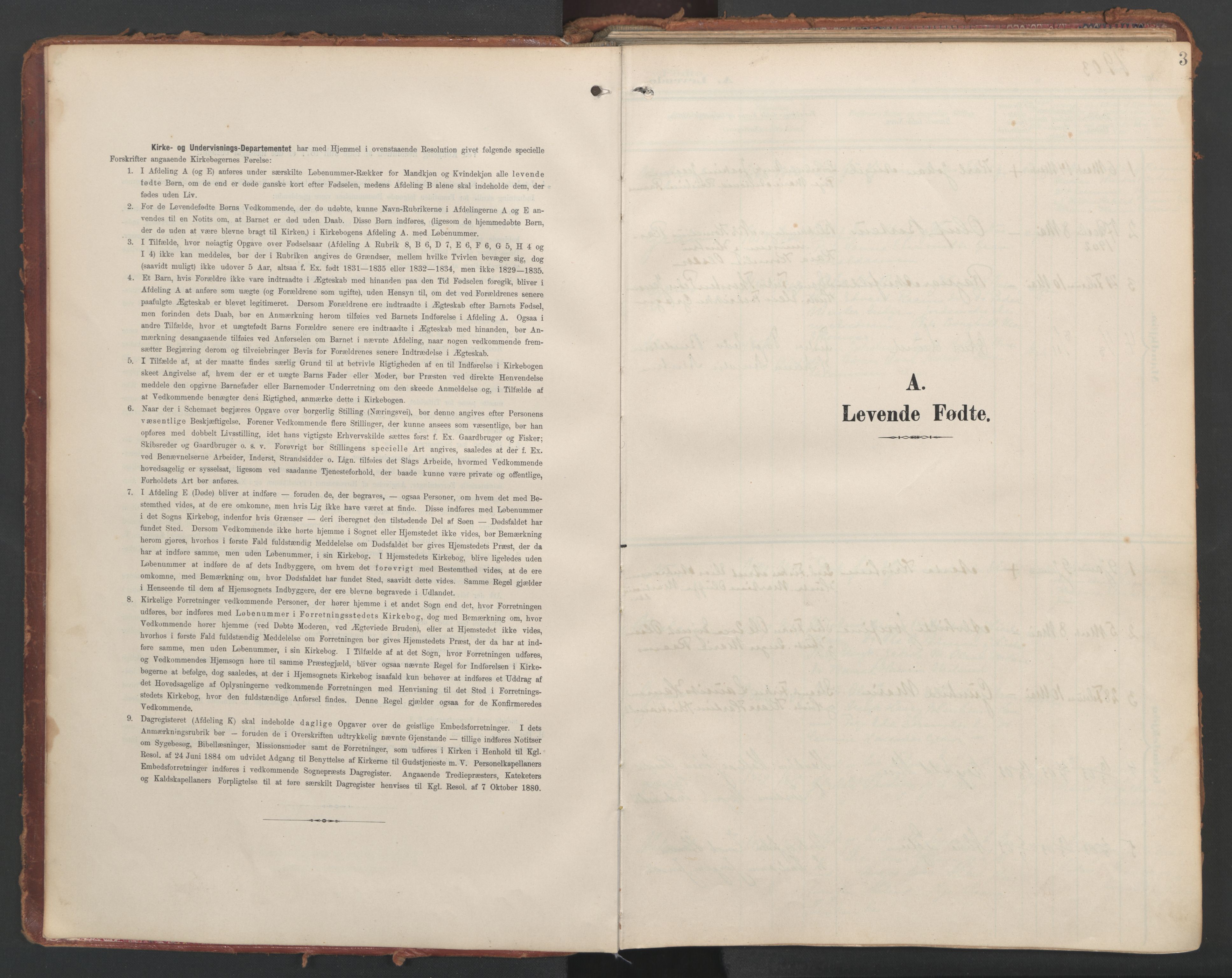 Ministerialprotokoller, klokkerbøker og fødselsregistre - Nordland, SAT/A-1459/808/L0129: Ministerialbok nr. 808A02, 1903-1931, s. 3