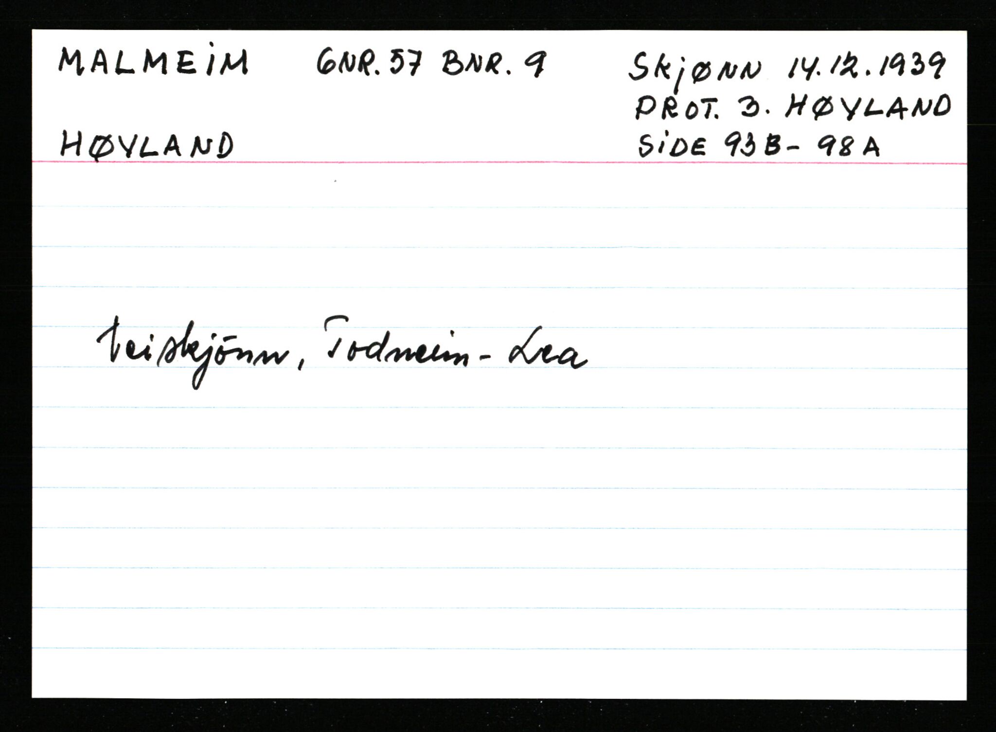 Statsarkivet i Stavanger, AV/SAST-A-101971/03/Y/Ym/L0037: Åstedskort sortert etter gårdsnavn: Lædre - Mauland, 1600-1950, s. 404