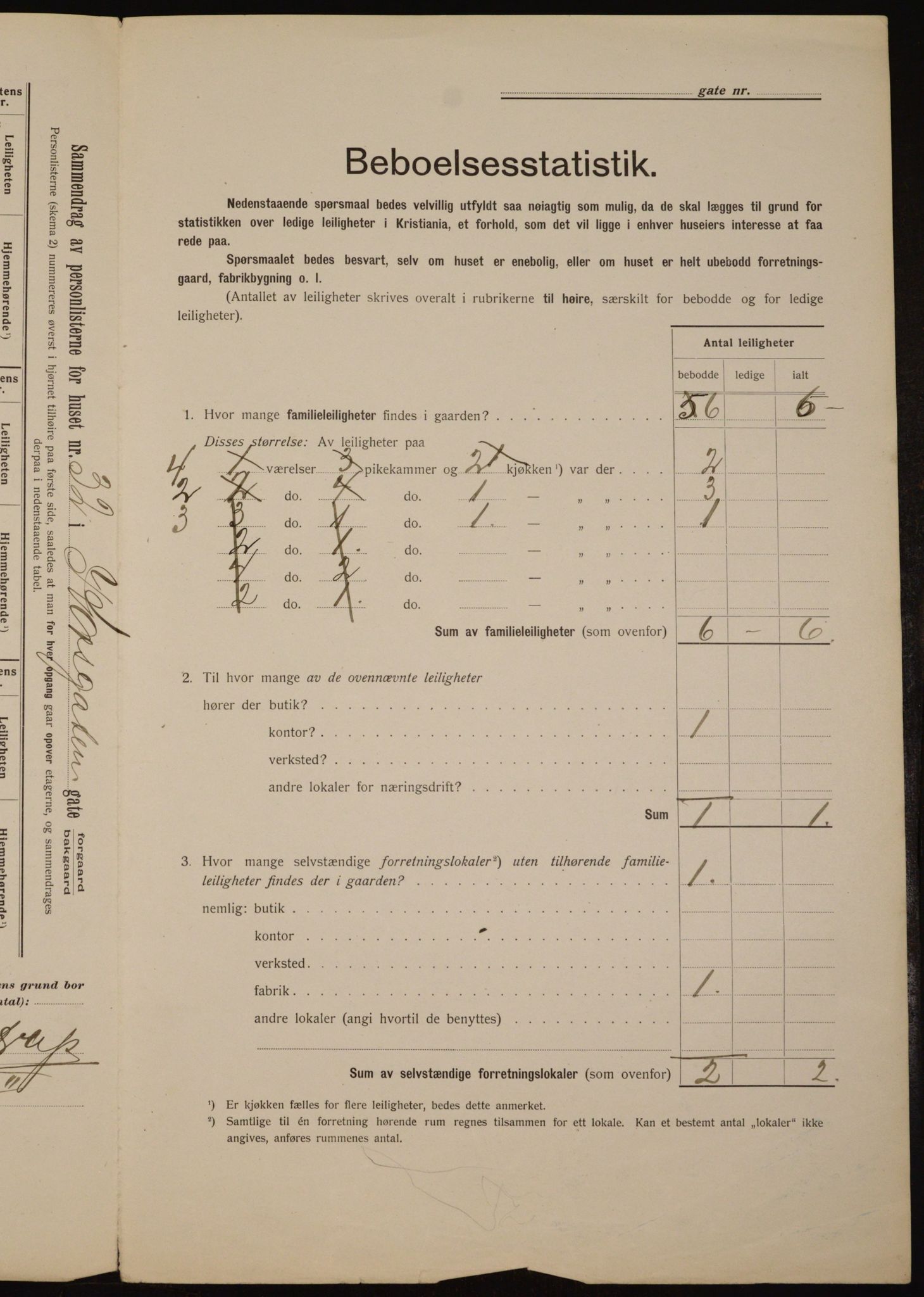 OBA, Kommunal folketelling 1.2.1912 for Kristiania, 1912, s. 54145