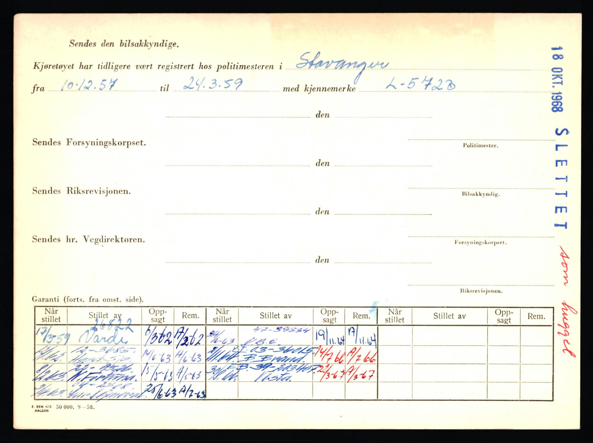 Stavanger trafikkstasjon, AV/SAST-A-101942/0/F/L0050: L-50600 - L-51299, 1930-1971, s. 1952