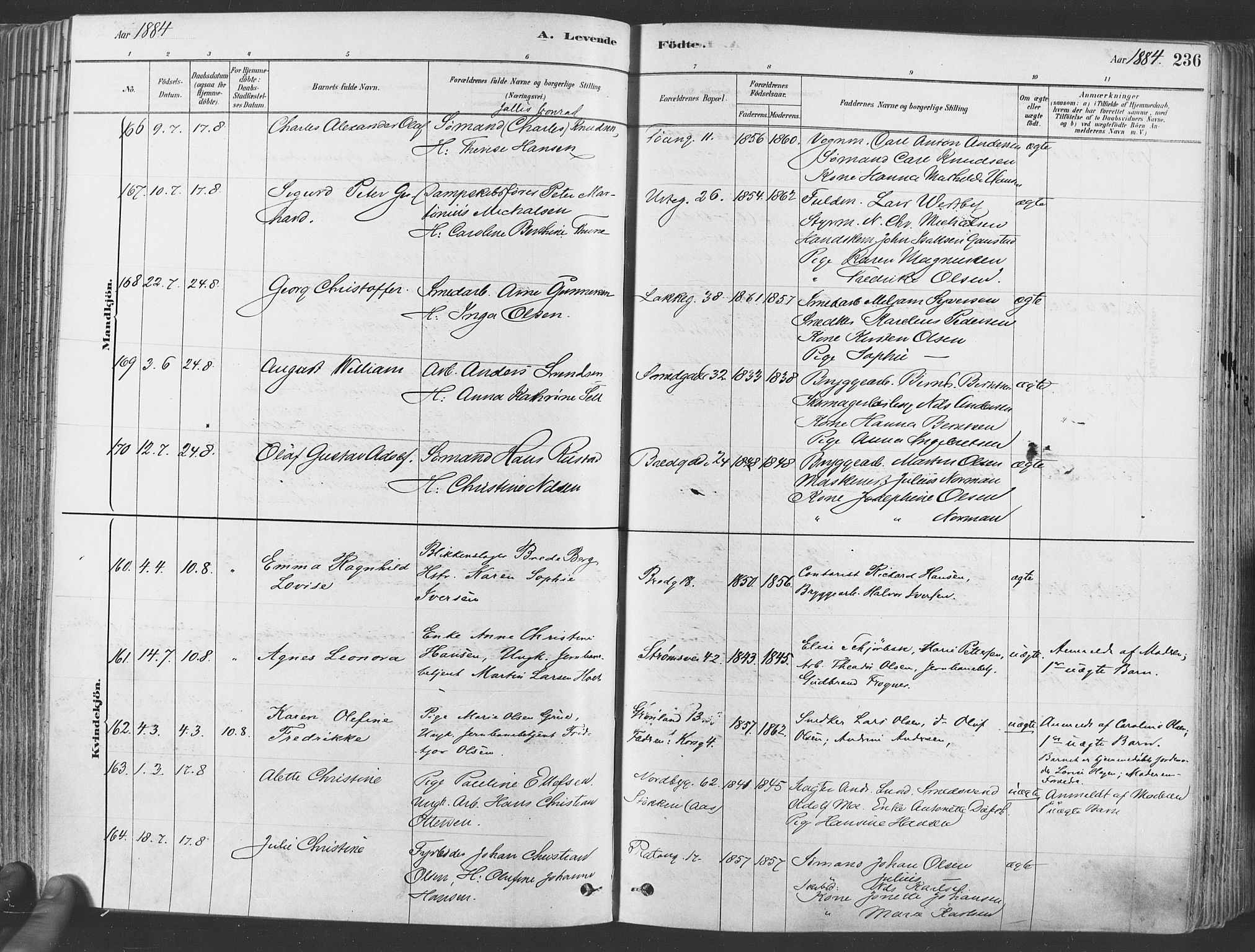 Grønland prestekontor Kirkebøker, AV/SAO-A-10848/F/Fa/L0007: Ministerialbok nr. 7, 1878-1888, s. 236