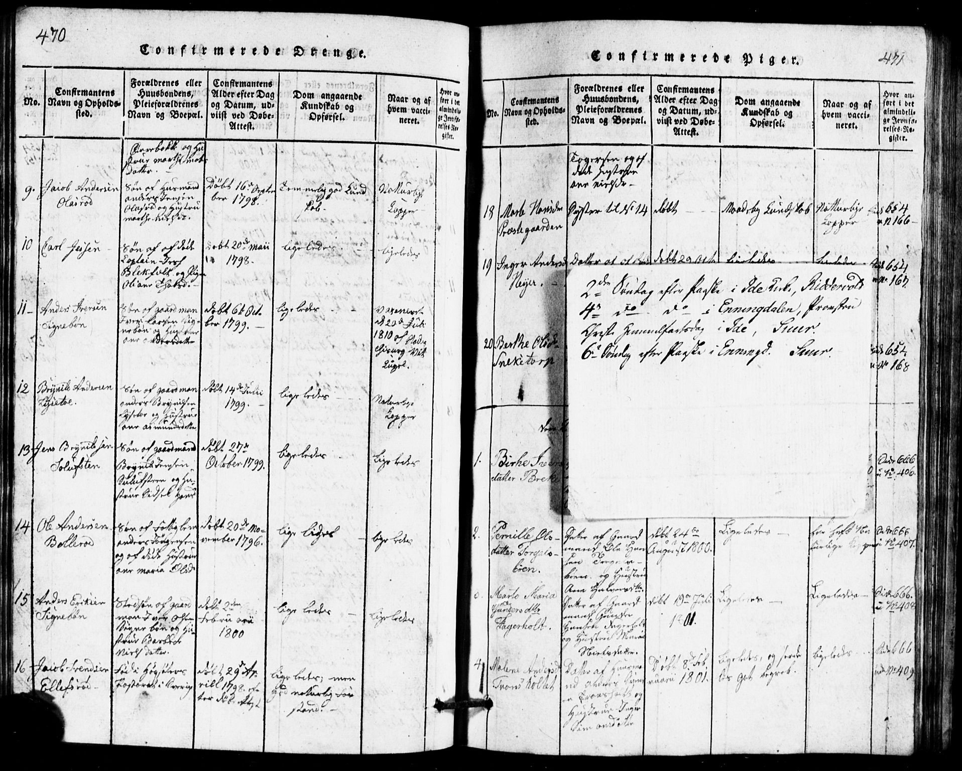 Idd prestekontor Kirkebøker, AV/SAO-A-10911/G/Ga/L0001: Klokkerbok nr. I 1, 1815-1826, s. 470-471
