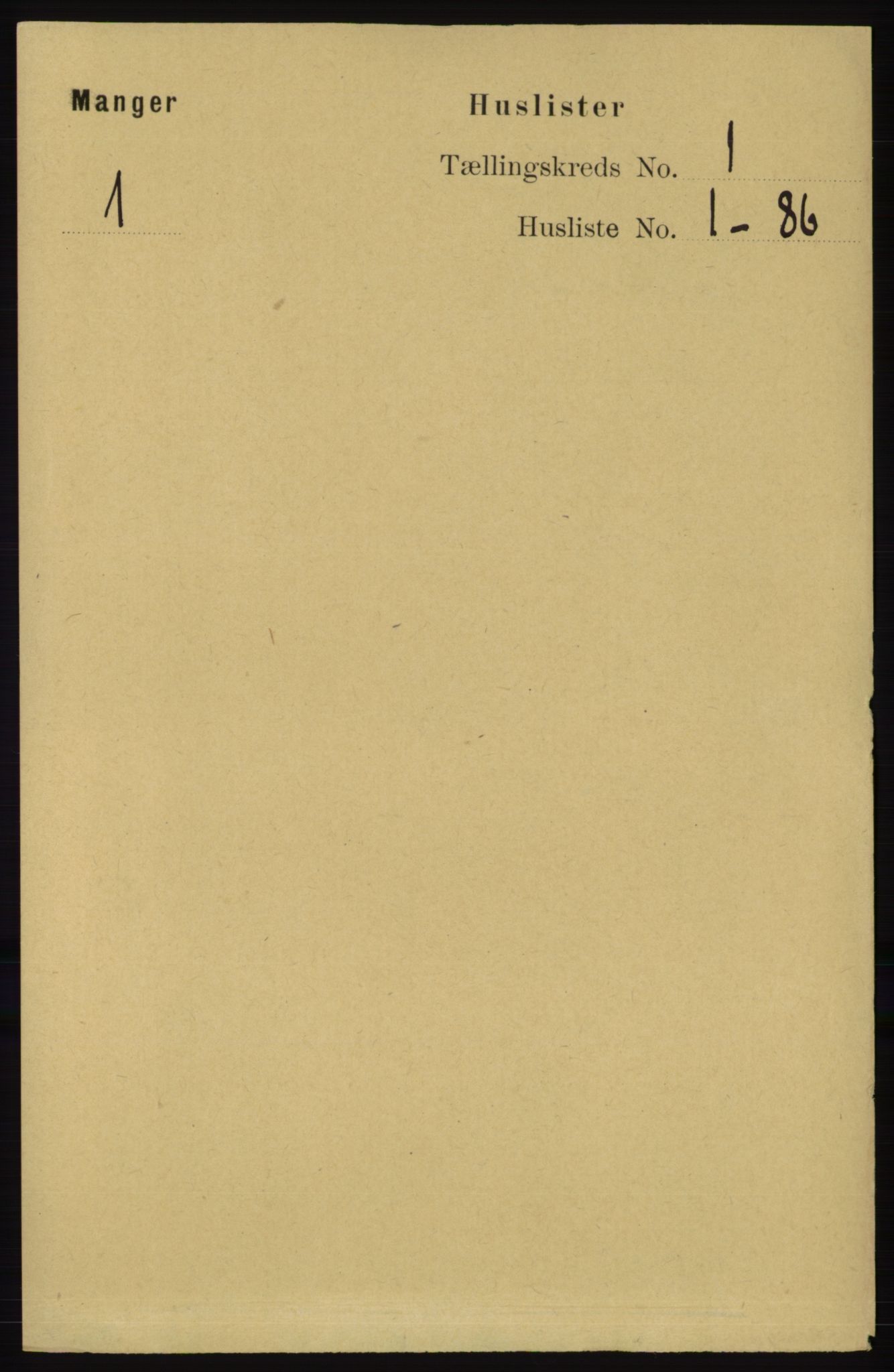 RA, Folketelling 1891 for 1261 Manger herred, 1891, s. 35