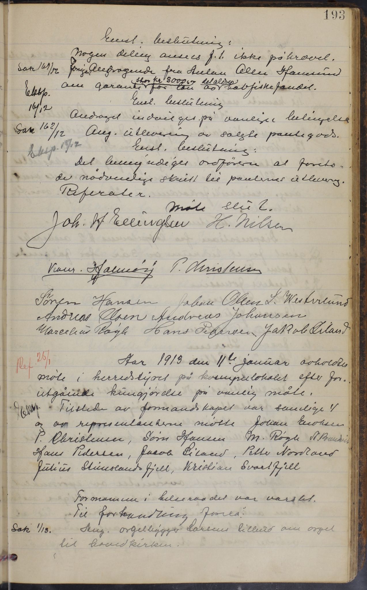 Hamarøy kommune. Formannskapet, AIN/K-18490.150/100/L0002: Møtebok, 1901-1914, s. 193