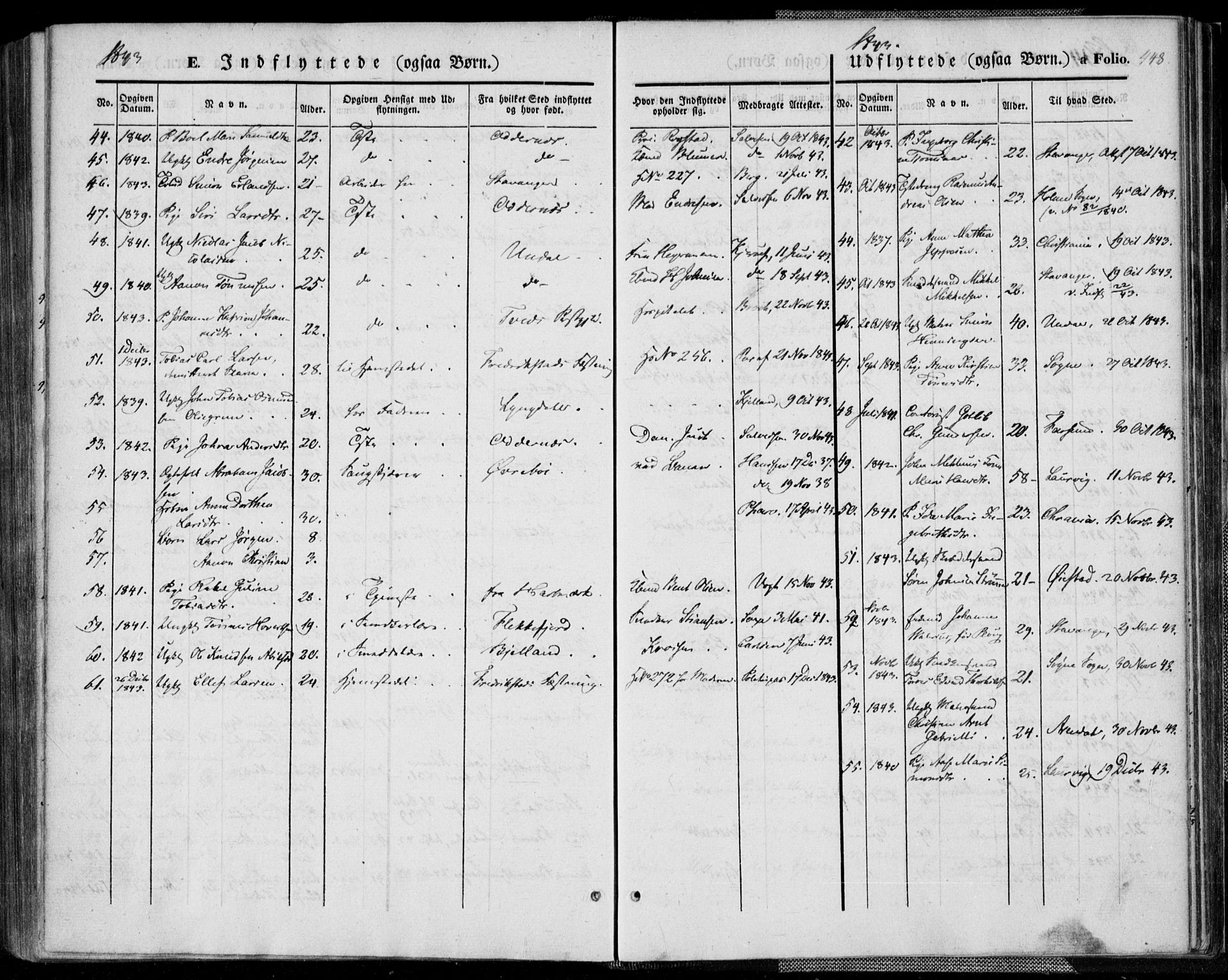 Kristiansand domprosti, AV/SAK-1112-0006/F/Fa/L0013: Ministerialbok nr. A 13, 1842-1851, s. 448