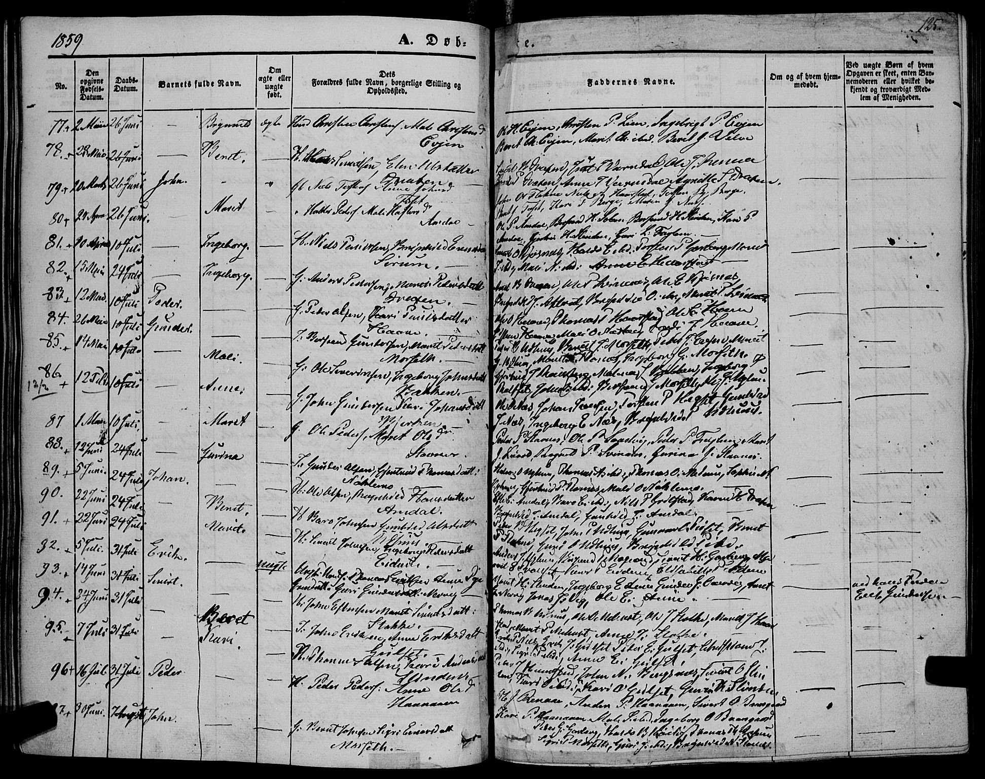 Ministerialprotokoller, klokkerbøker og fødselsregistre - Sør-Trøndelag, AV/SAT-A-1456/695/L1145: Ministerialbok nr. 695A06 /1, 1843-1859, s. 125