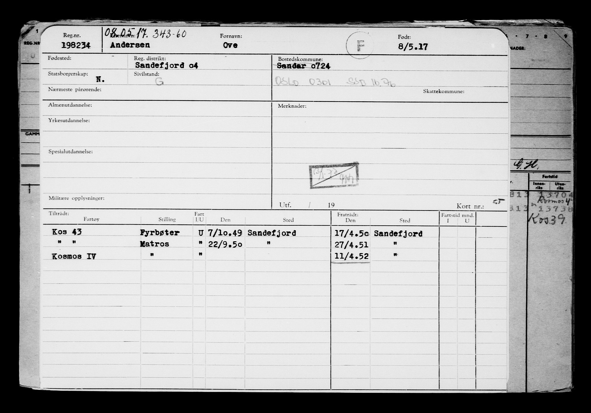 Direktoratet for sjømenn, AV/RA-S-3545/G/Gb/L0148: Hovedkort, 1917, s. 386