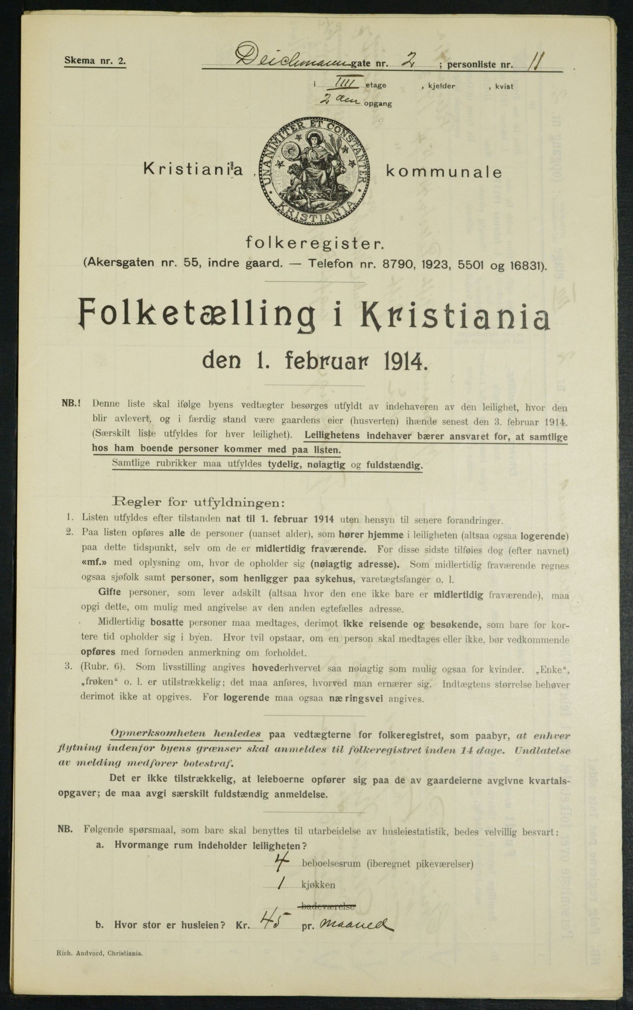 OBA, Kommunal folketelling 1.2.1914 for Kristiania, 1914, s. 15535