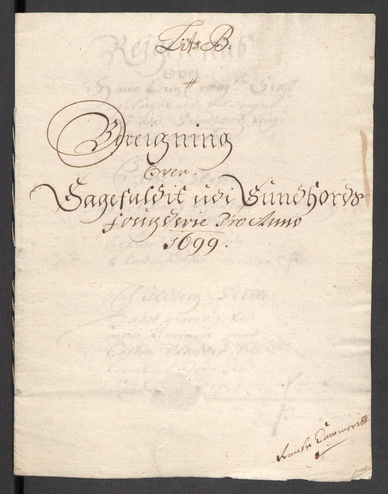 Rentekammeret inntil 1814, Reviderte regnskaper, Fogderegnskap, RA/EA-4092/R48/L2978: Fogderegnskap Sunnhordland og Hardanger, 1699, s. 42