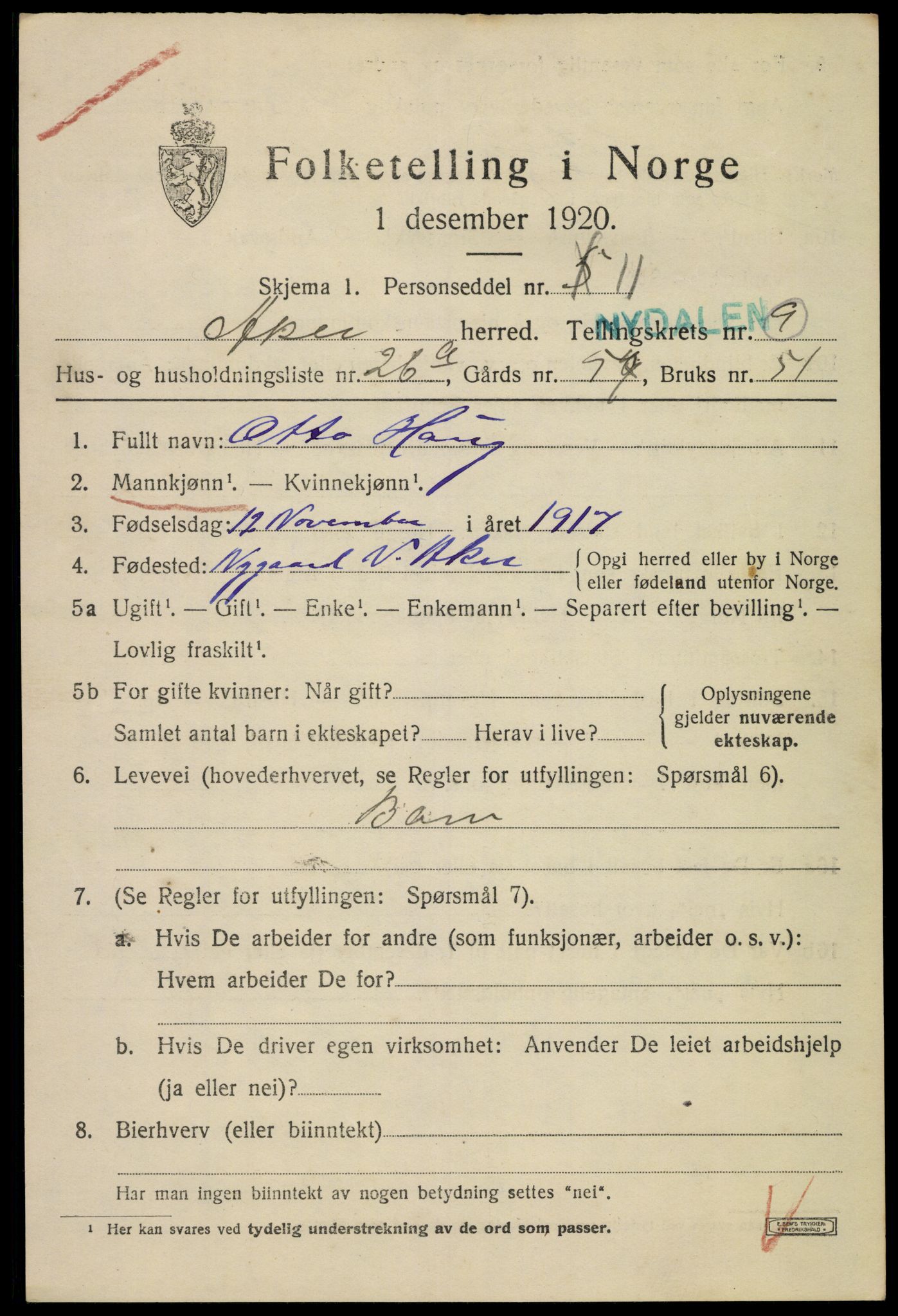 SAO, Folketelling 1920 for 0218 Aker herred, 1920, s. 57404