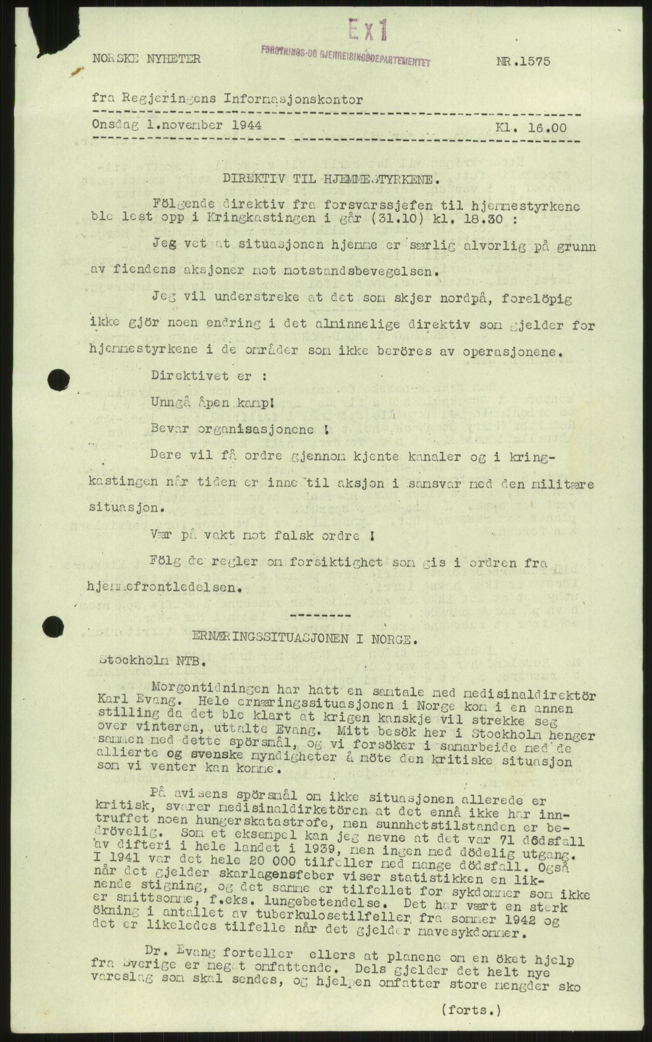 Kommunaldepartementet, Den alminnelige avdeling, AV/RA-S-1437/F/Fe, 1944, s. 315