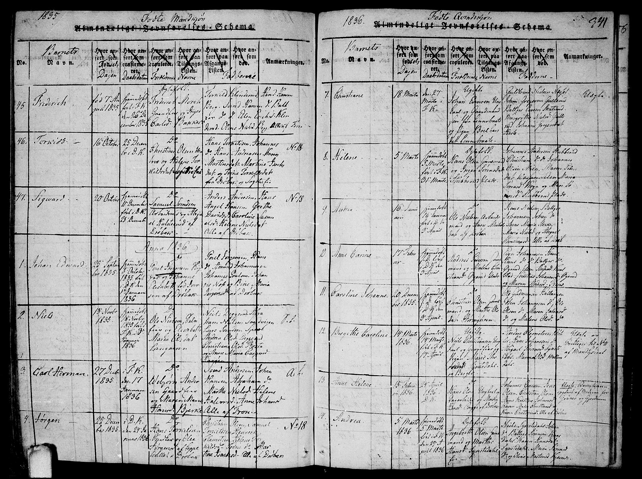 Drøbak prestekontor Kirkebøker, SAO/A-10142a/F/Fa/L0001: Ministerialbok nr. I 1, 1816-1842, s. 341