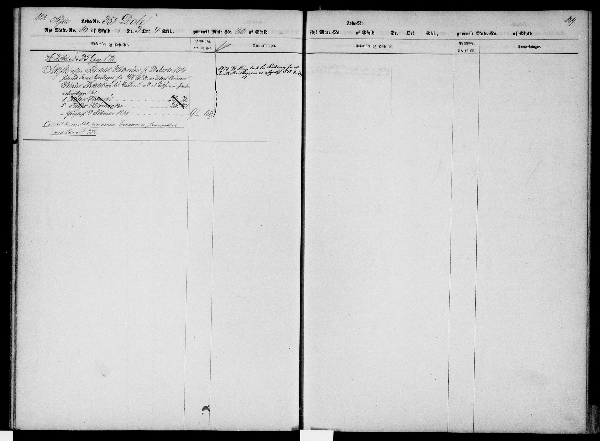 Nedre Telemark sorenskriveri, AV/SAKO-A-135/G/Gb/Gbb/L0005a: Panteregister nr. II 5a, s. 188-189