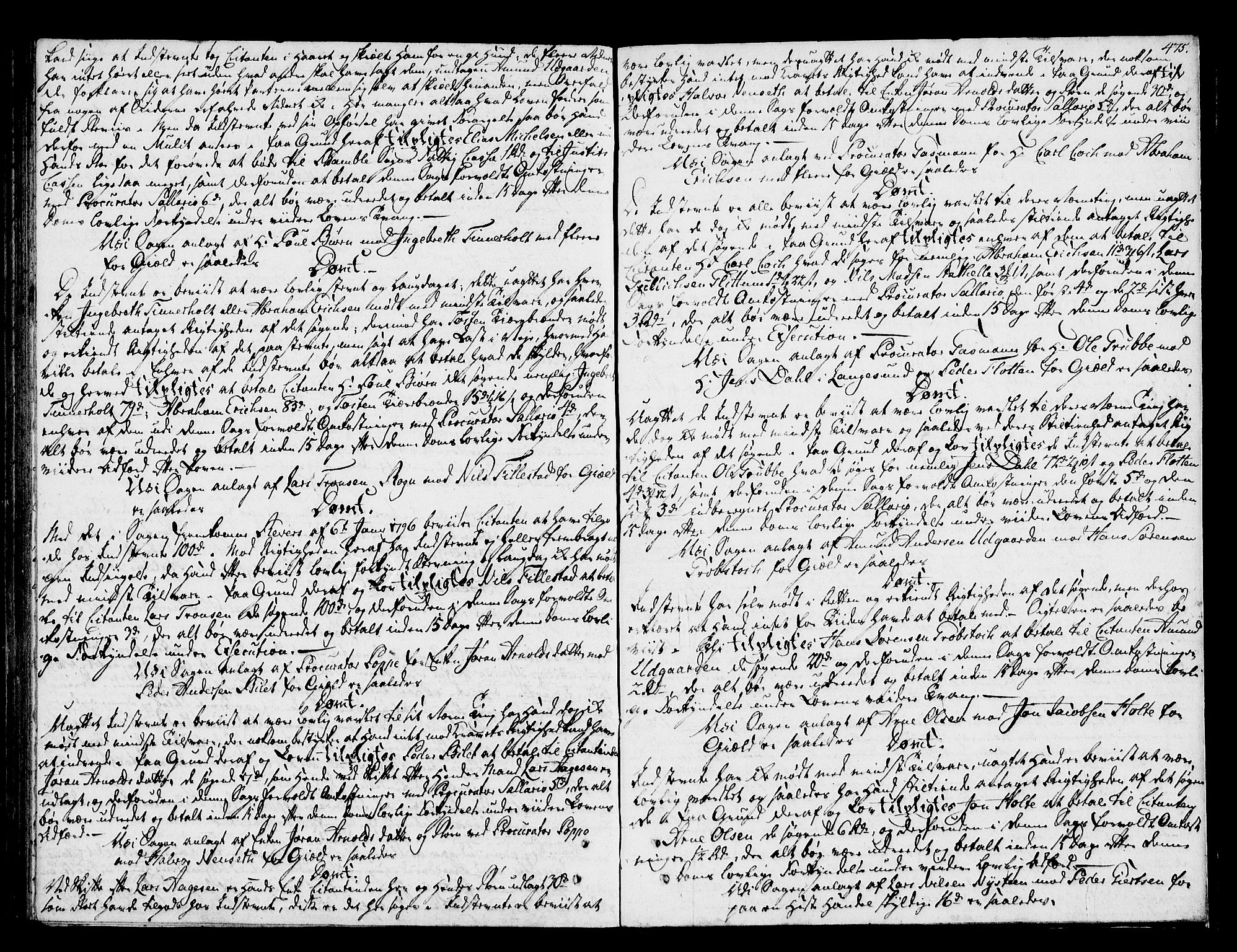 Bamble sorenskriveri, AV/SAKO-A-214/F/Fa/Faa/L0024: Tingbok, 1790-1797, s. 475