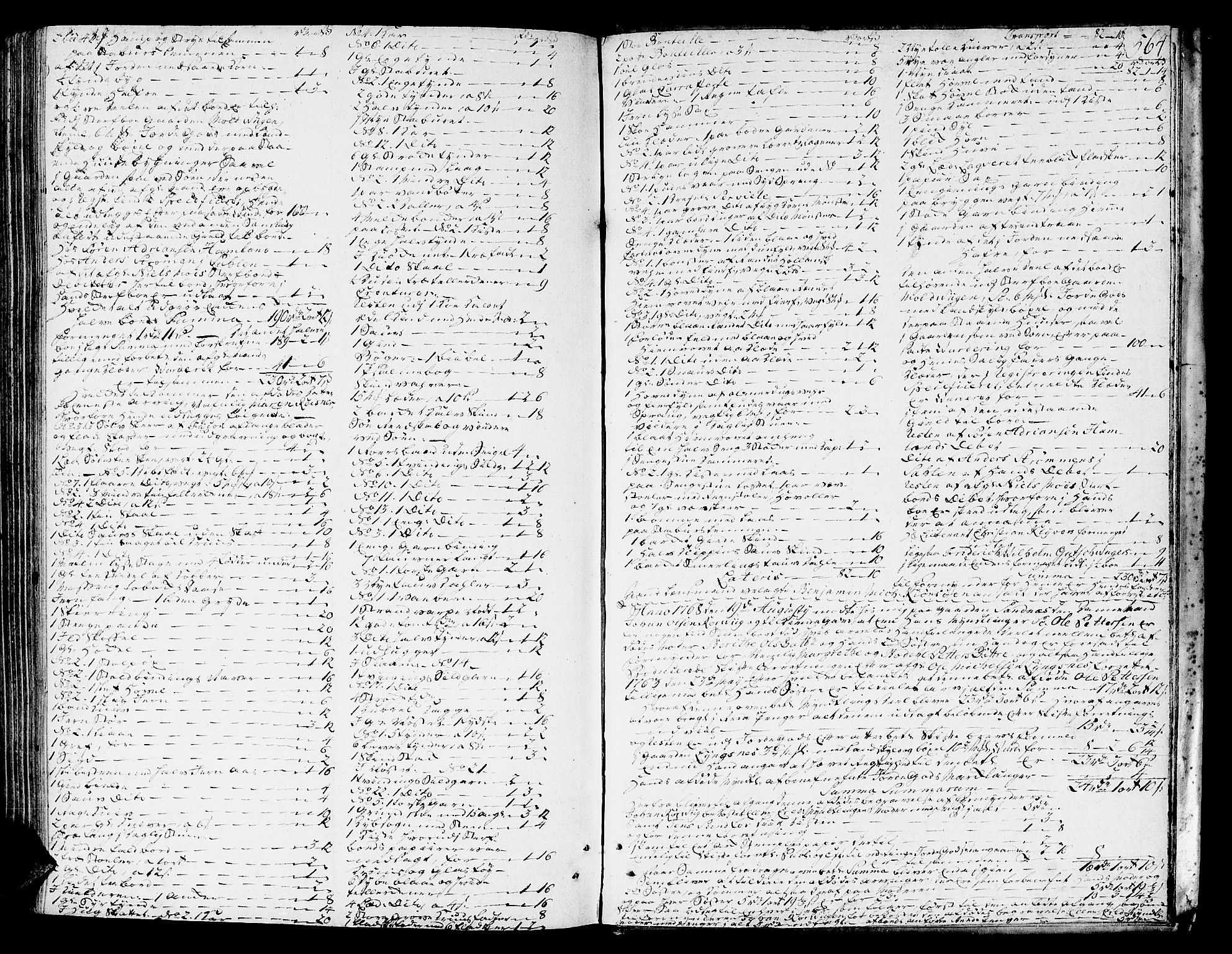 Namdal sorenskriveri, AV/SAT-A-4133/1/3/3A/L0010: Skifteprotokoll, 1764-1768, s. 563b-564a